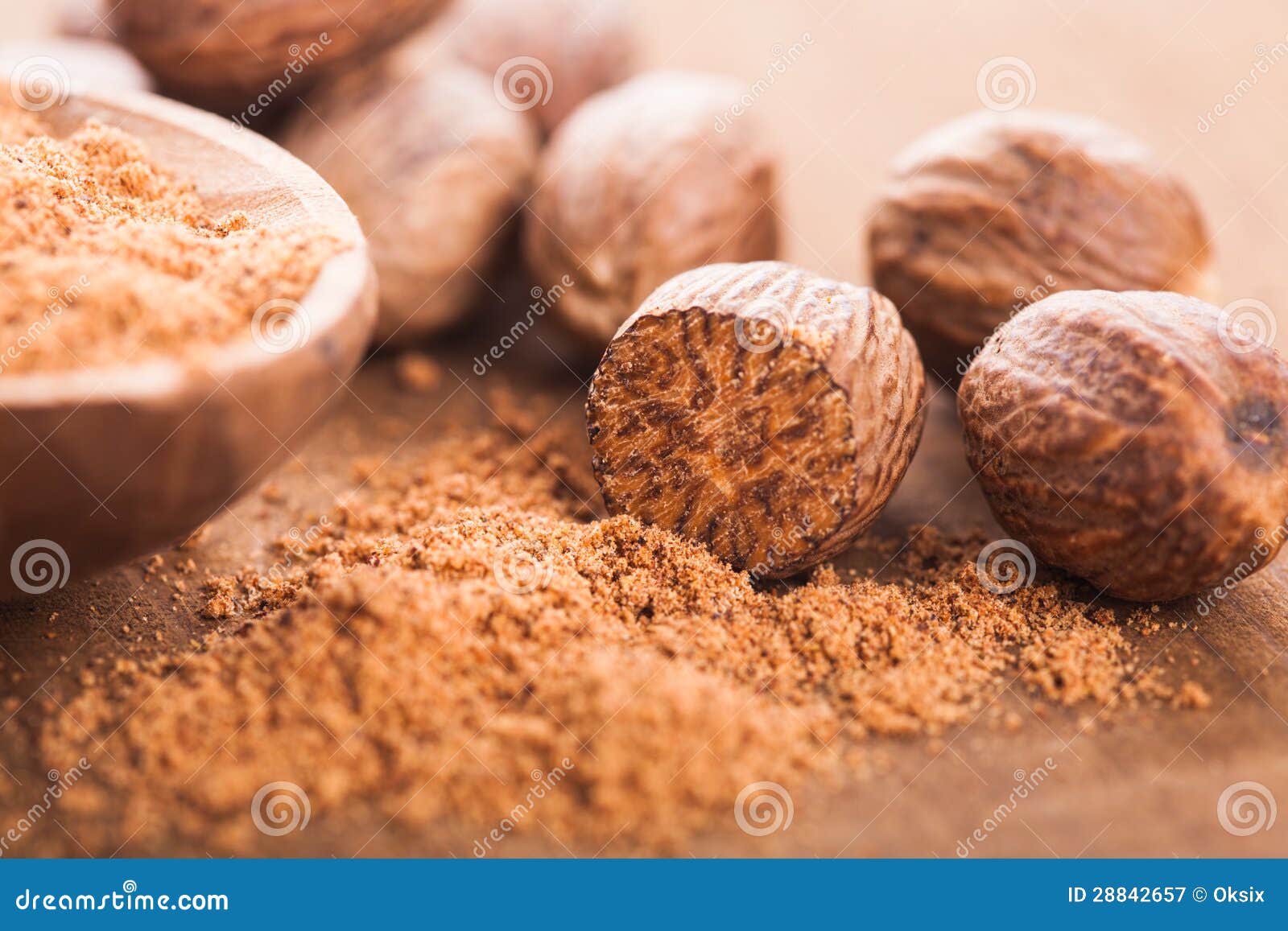 Ground nutmeg stock image. Image of pile, brown, heap 28842657
