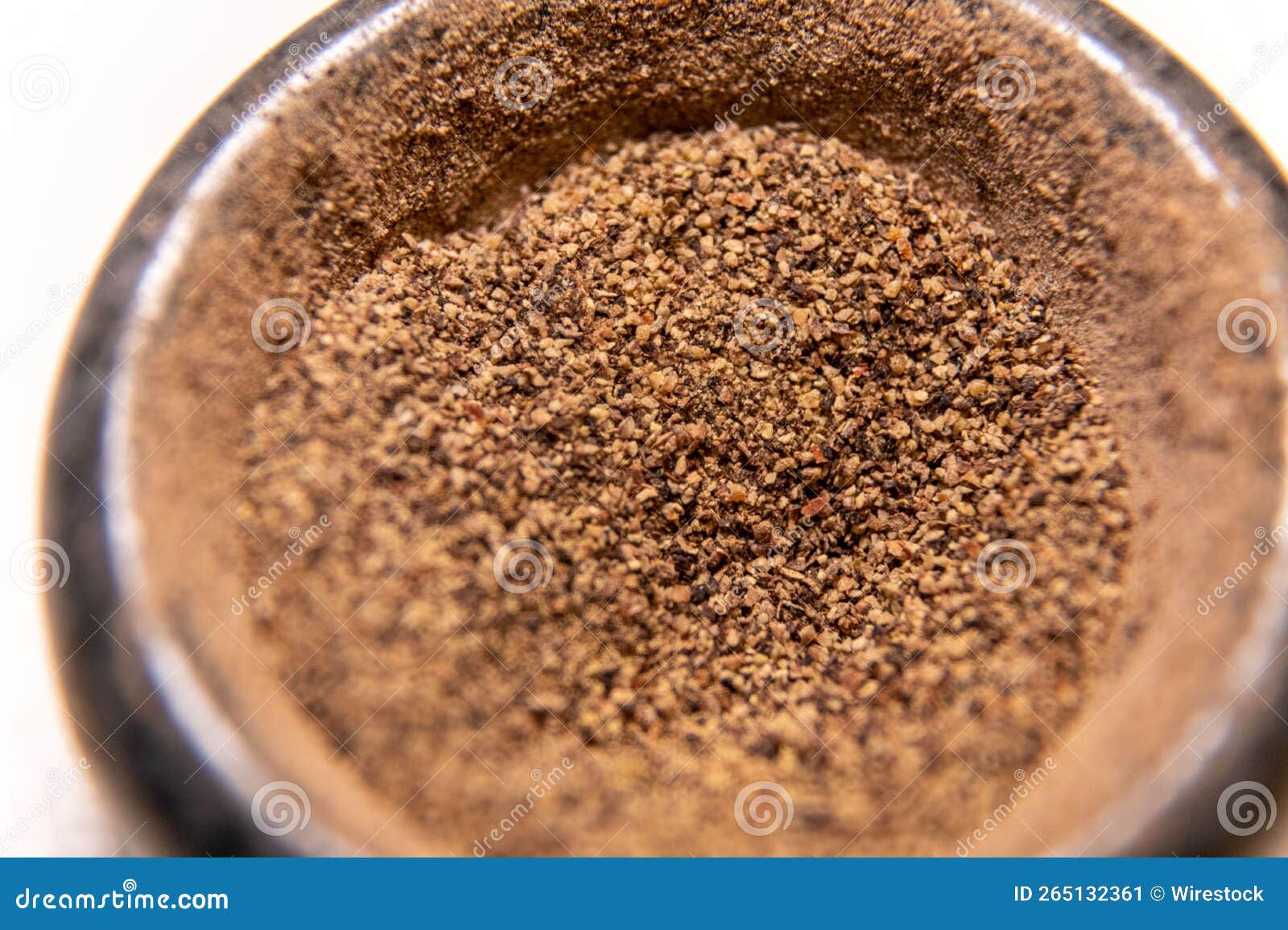 Ground Pepper in a Bowl stock image. Image of food, closeup 265132361