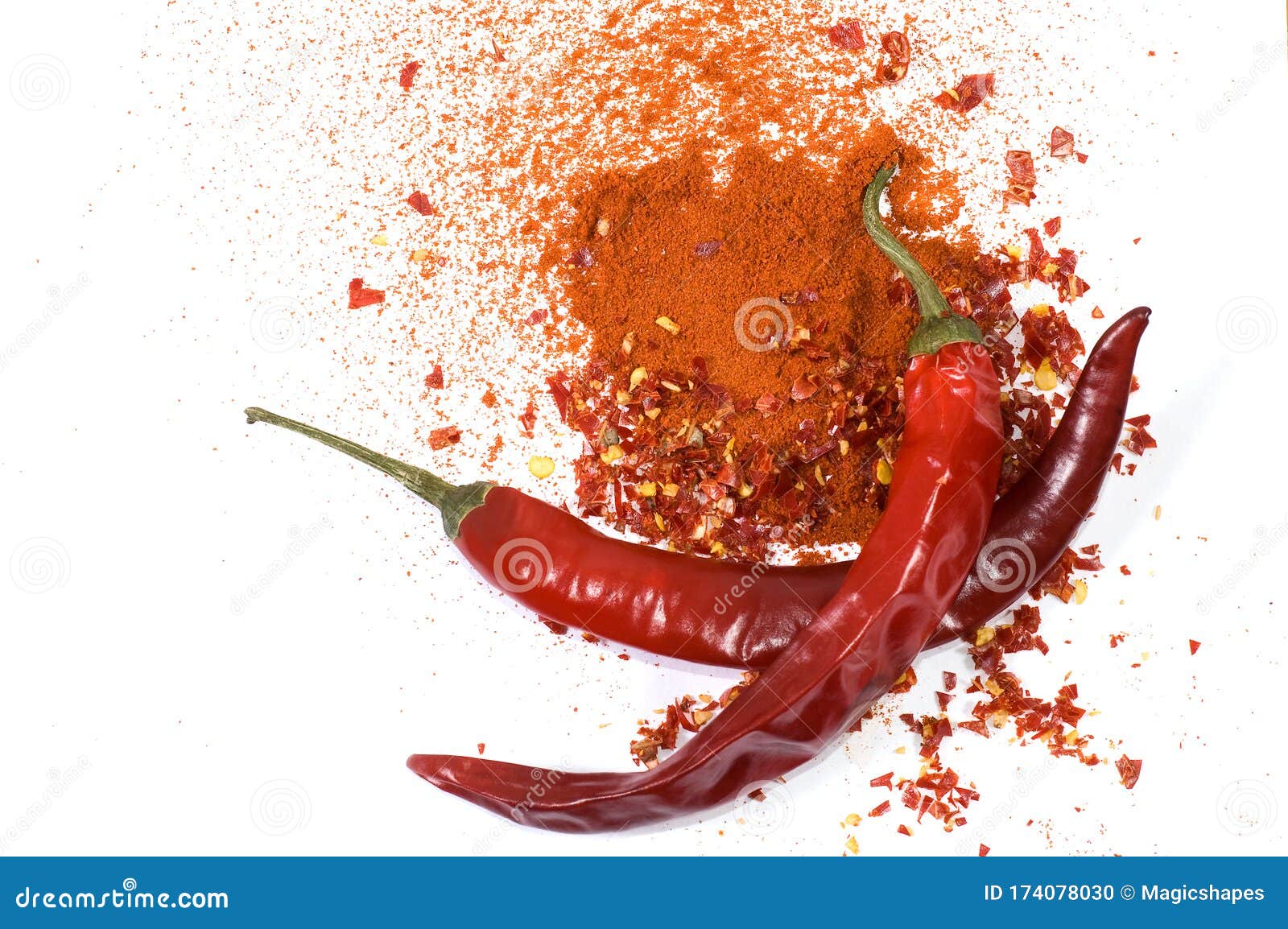 Ground Pepper and Red Hot Peppers Stock Photo Image of chilichili
