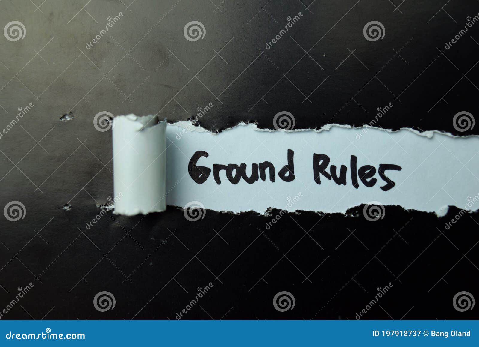 ground rules text written in torn paper