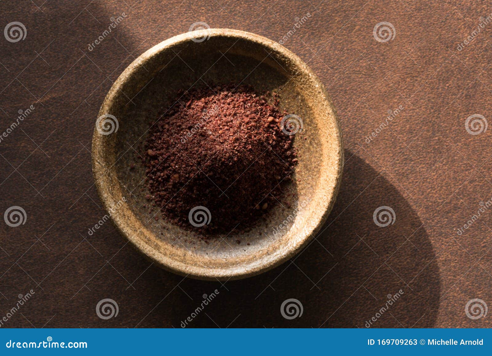 Ground Sumac in a Bowl stock image. Image of food, sunshine 169709263