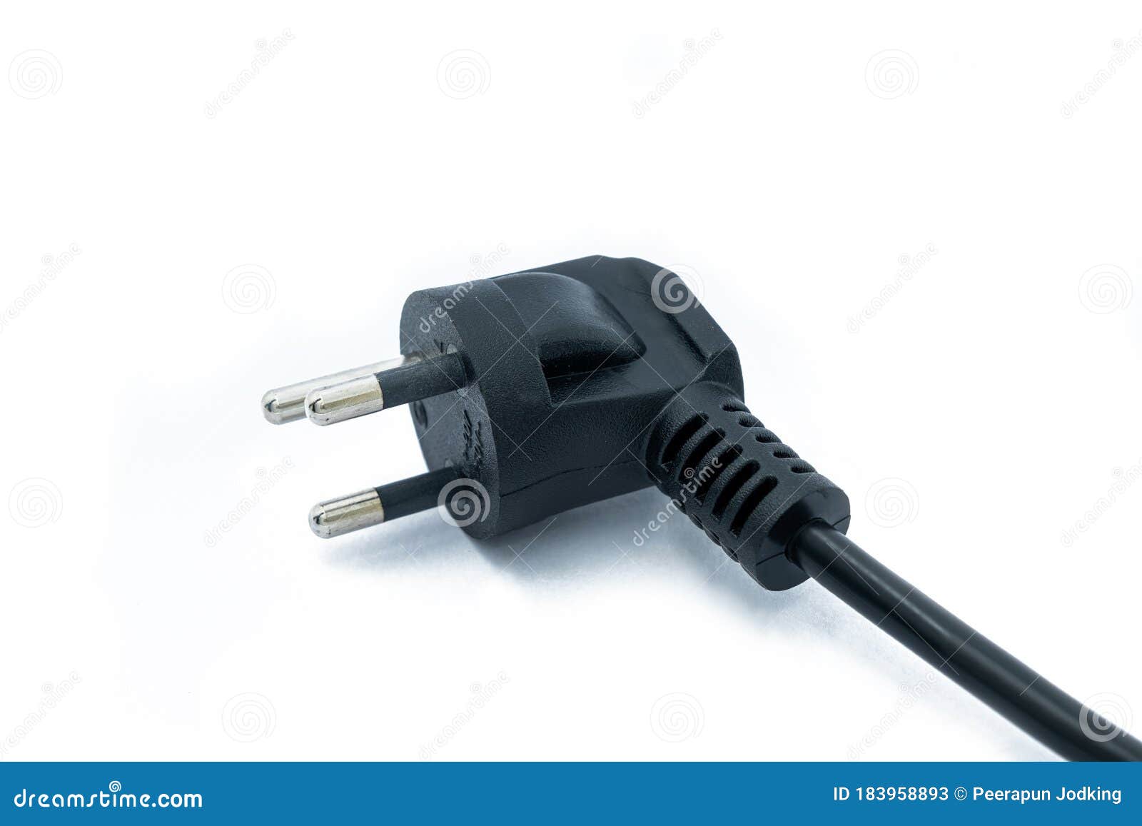 Grounded Electric Cable Cord Ready To Plug or Unplug from Power on
