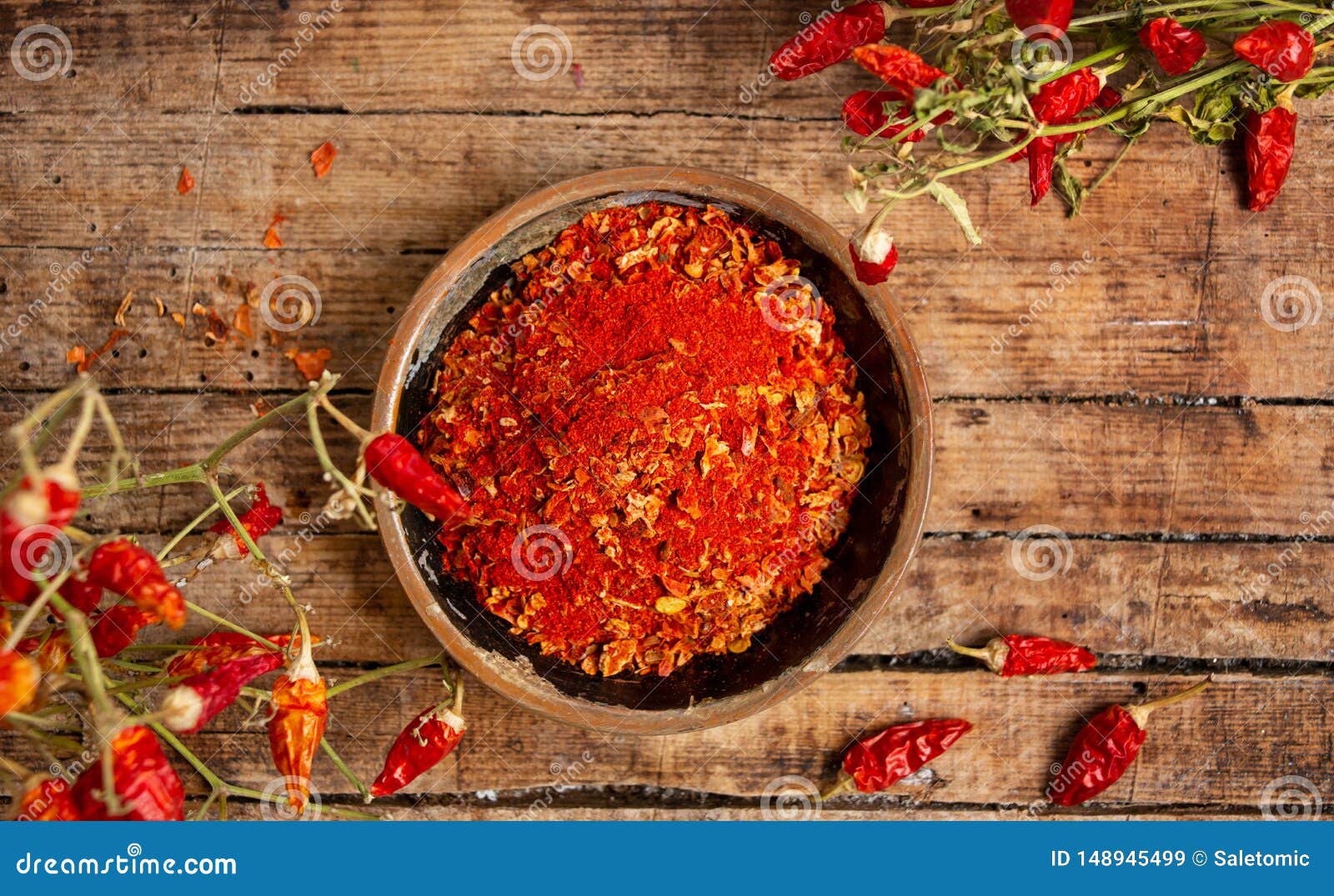 Grounded Red Pepper in a Bowl Stock Image Image of powder, seasoning
