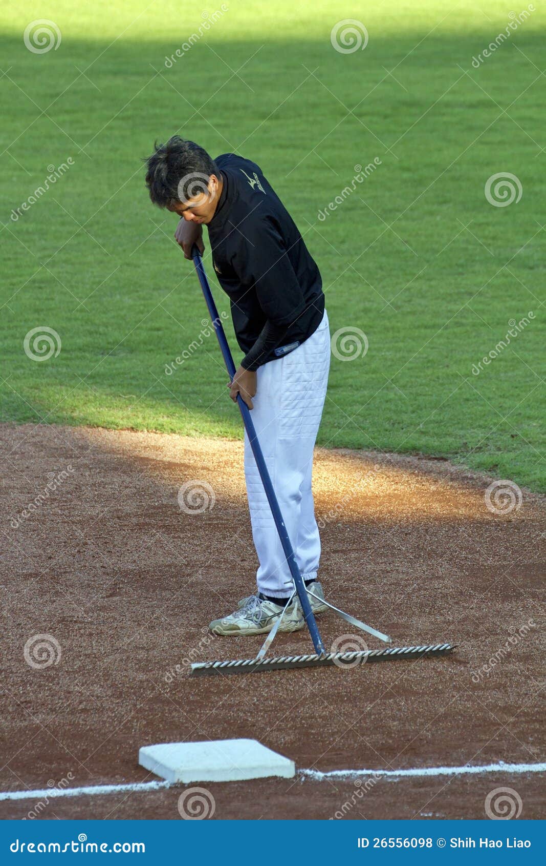 Groundskeeper editorial stock photo. Image of dirt, school 26556098