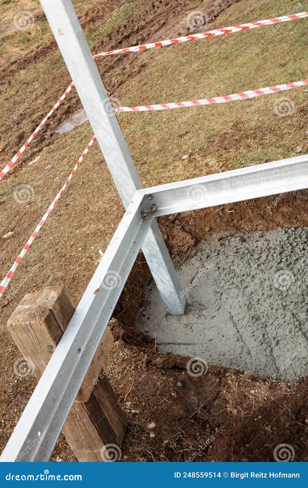 Groundwork with cement stock photo. Image of balcony 248559514