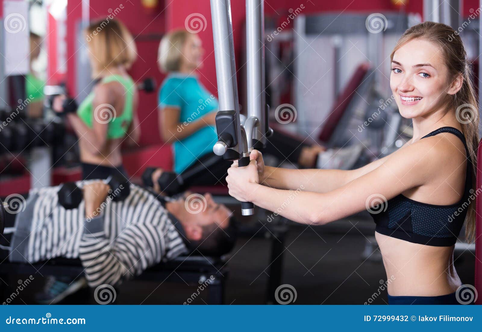 Group Adults of Different Age Training in Gym Stock Photo - Image of ...