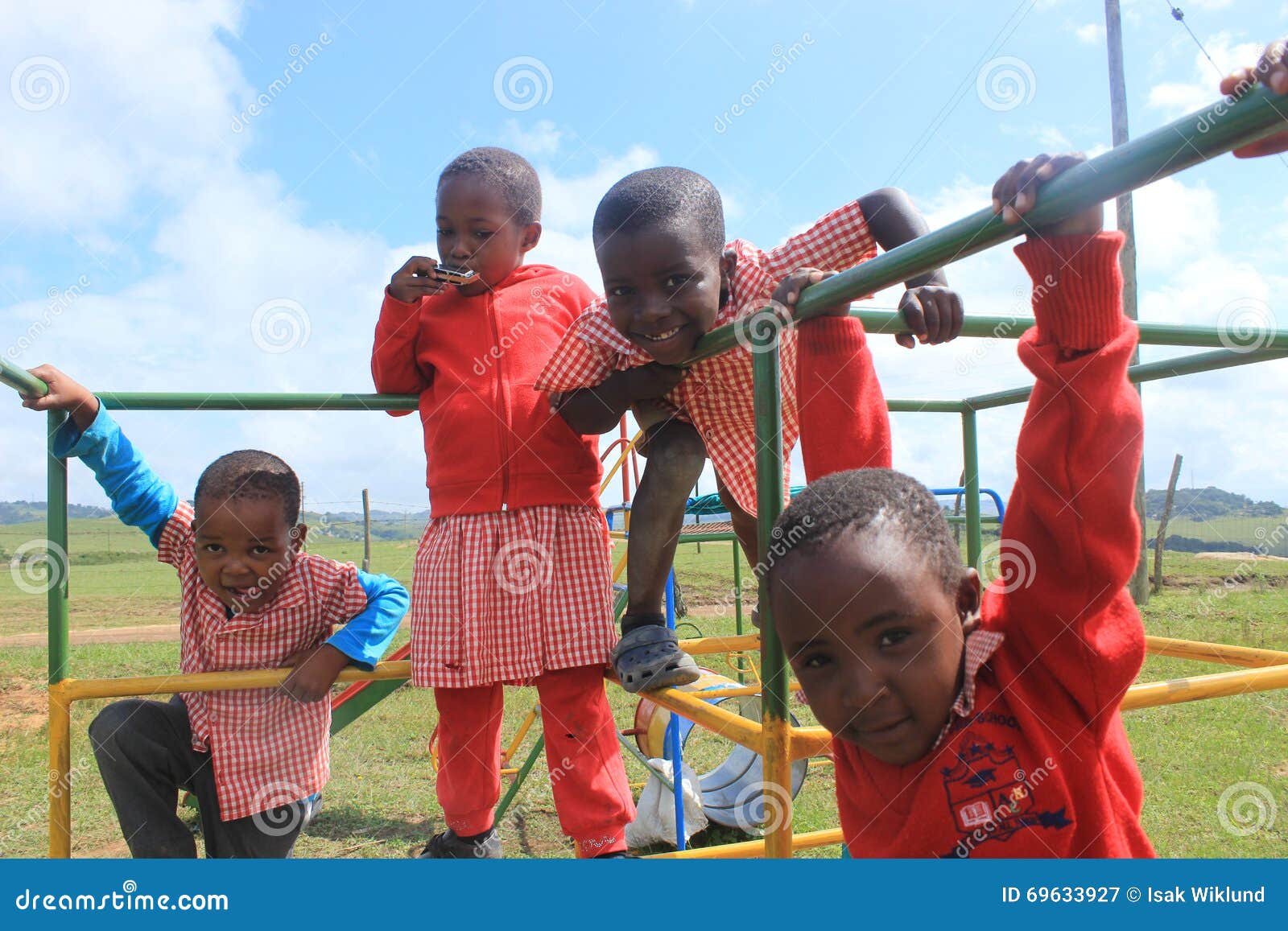 Young African Preschool kids playing in the playground of a kindergarten  school Stock Photo - Alamy