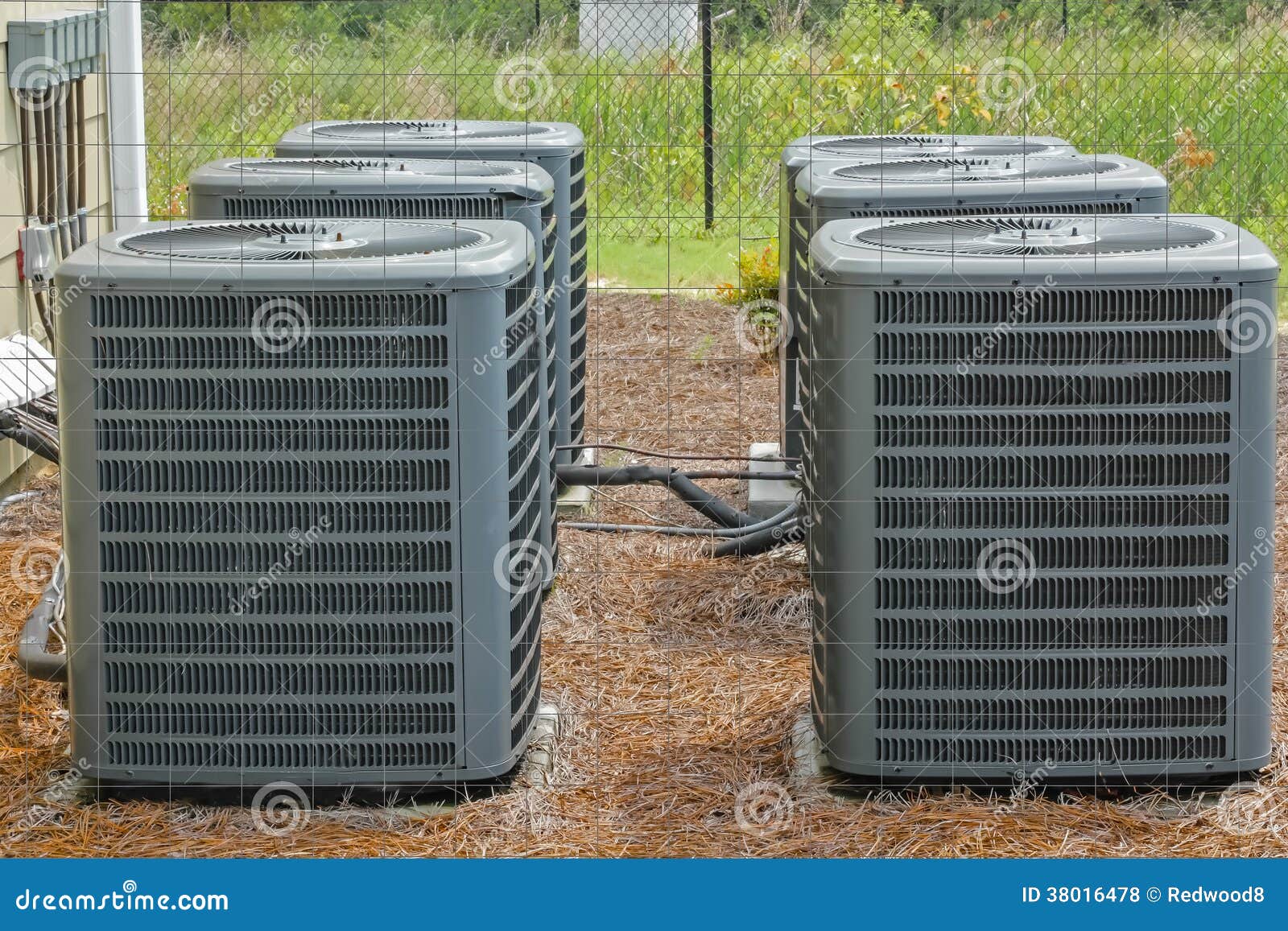group of air conditioning units