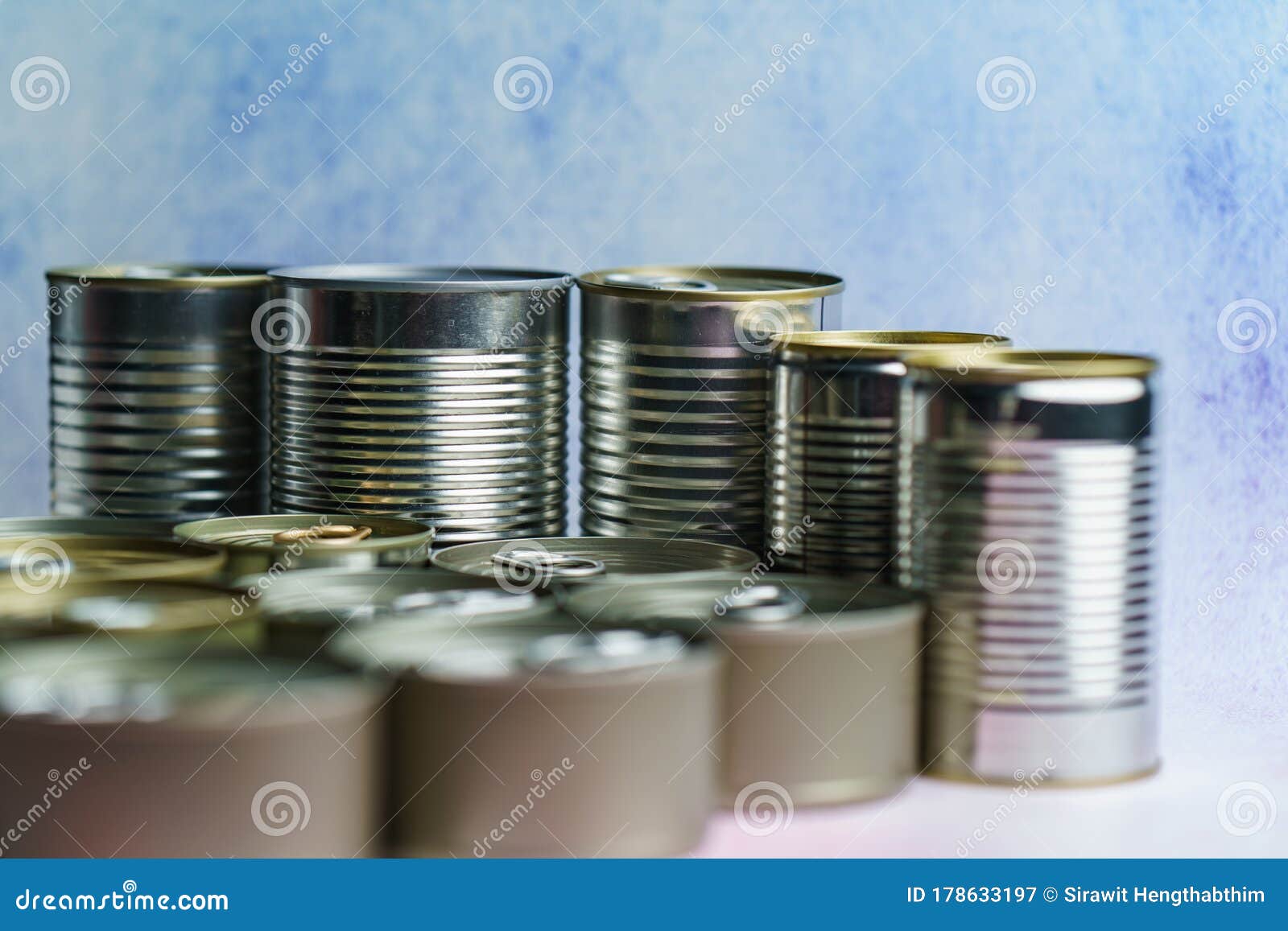Group of Aluminium Canned Food Stock Image Image of shiny, aluminium