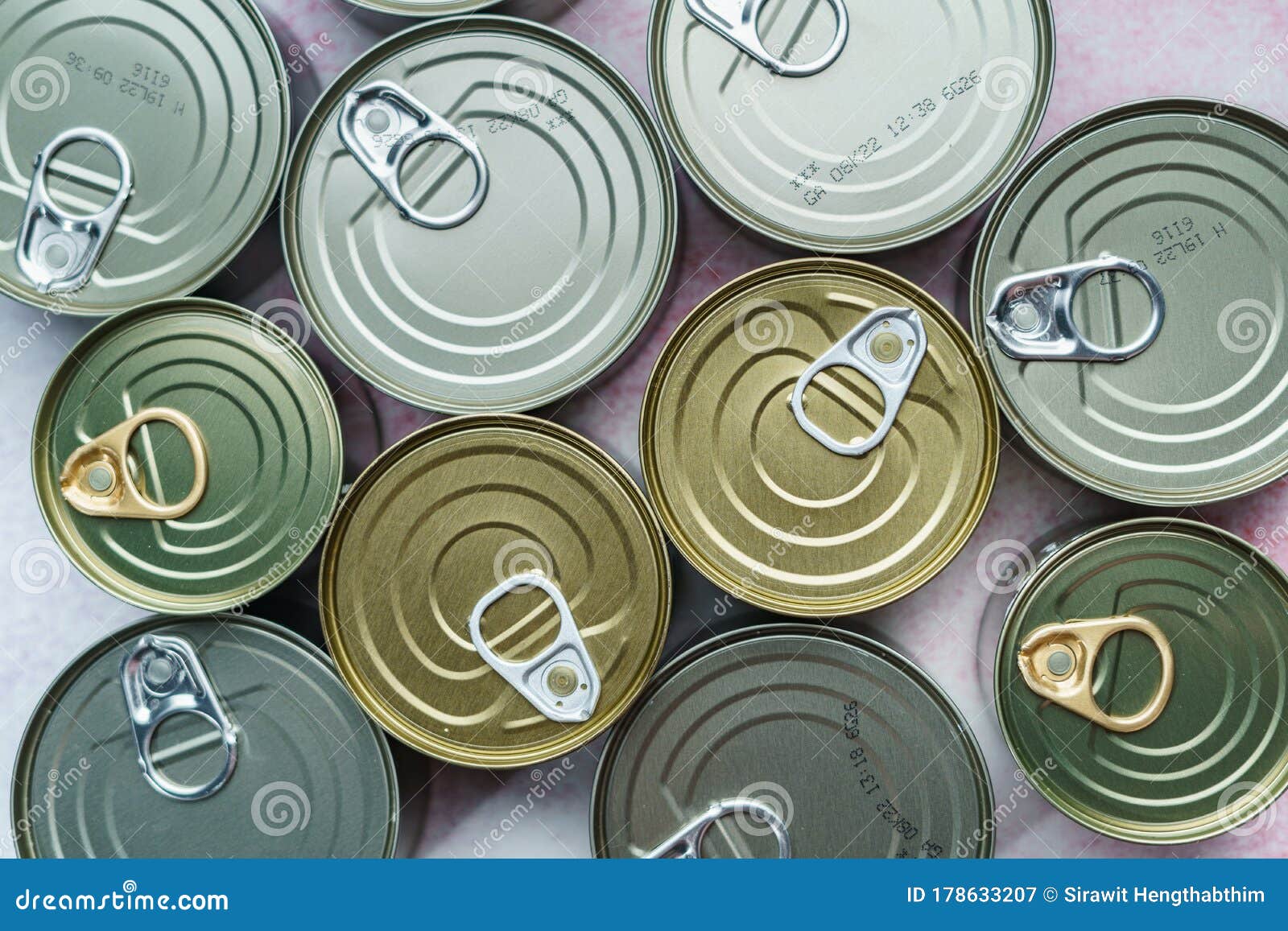 Group of Aluminium Canned Food Stock Image Image of cans, product 178633207