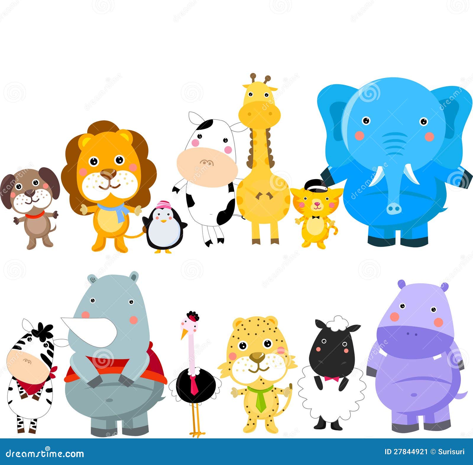 Group of animals stock vector. Illustration of brown - 27844921