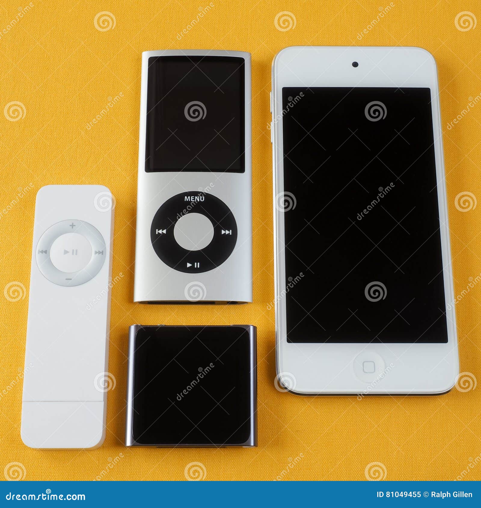 A Group of Apple iPods editorial image. Image of illustrative