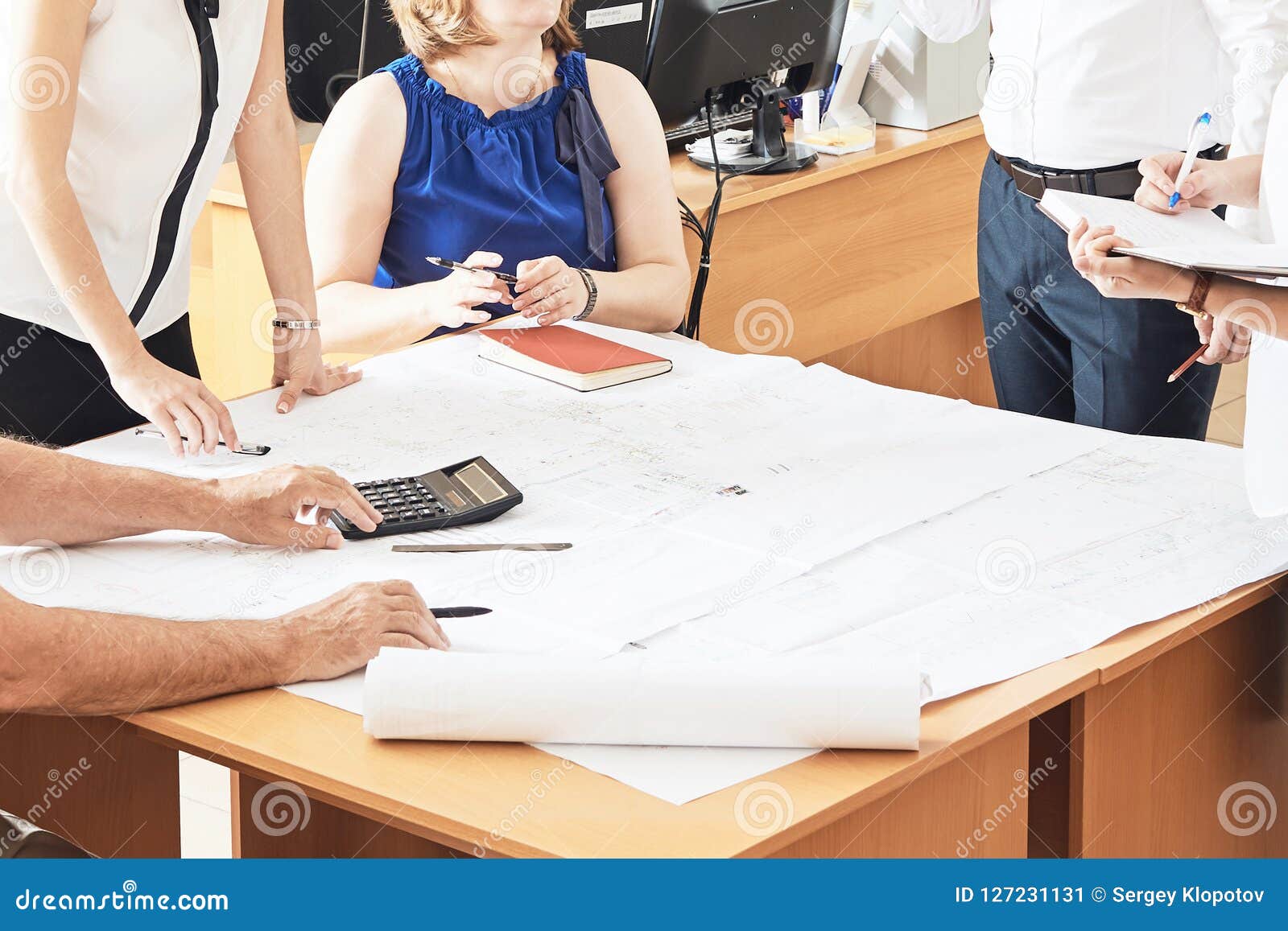 Group of Architects Working on Project Stock Image Image of team