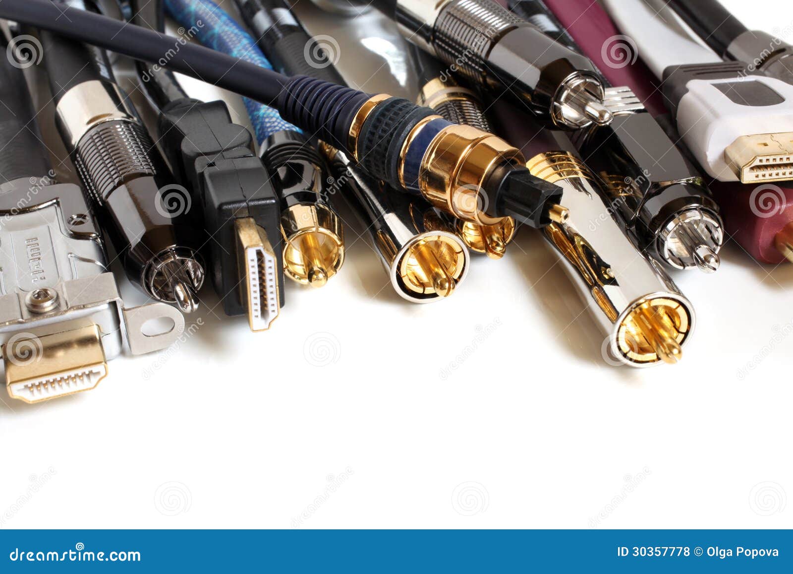 Group Of Audio/video Cables Stock Photo Image of cable, connection