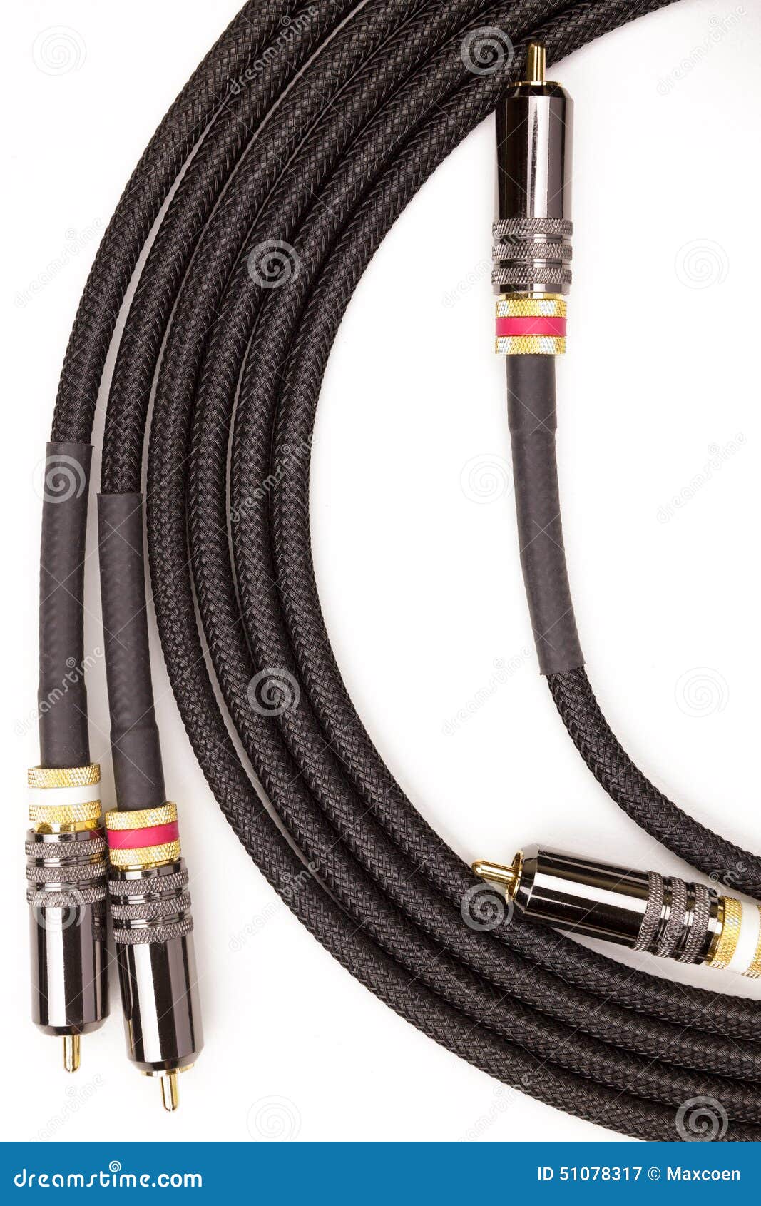 Group audio video cables stock image. Image of component 51078317
