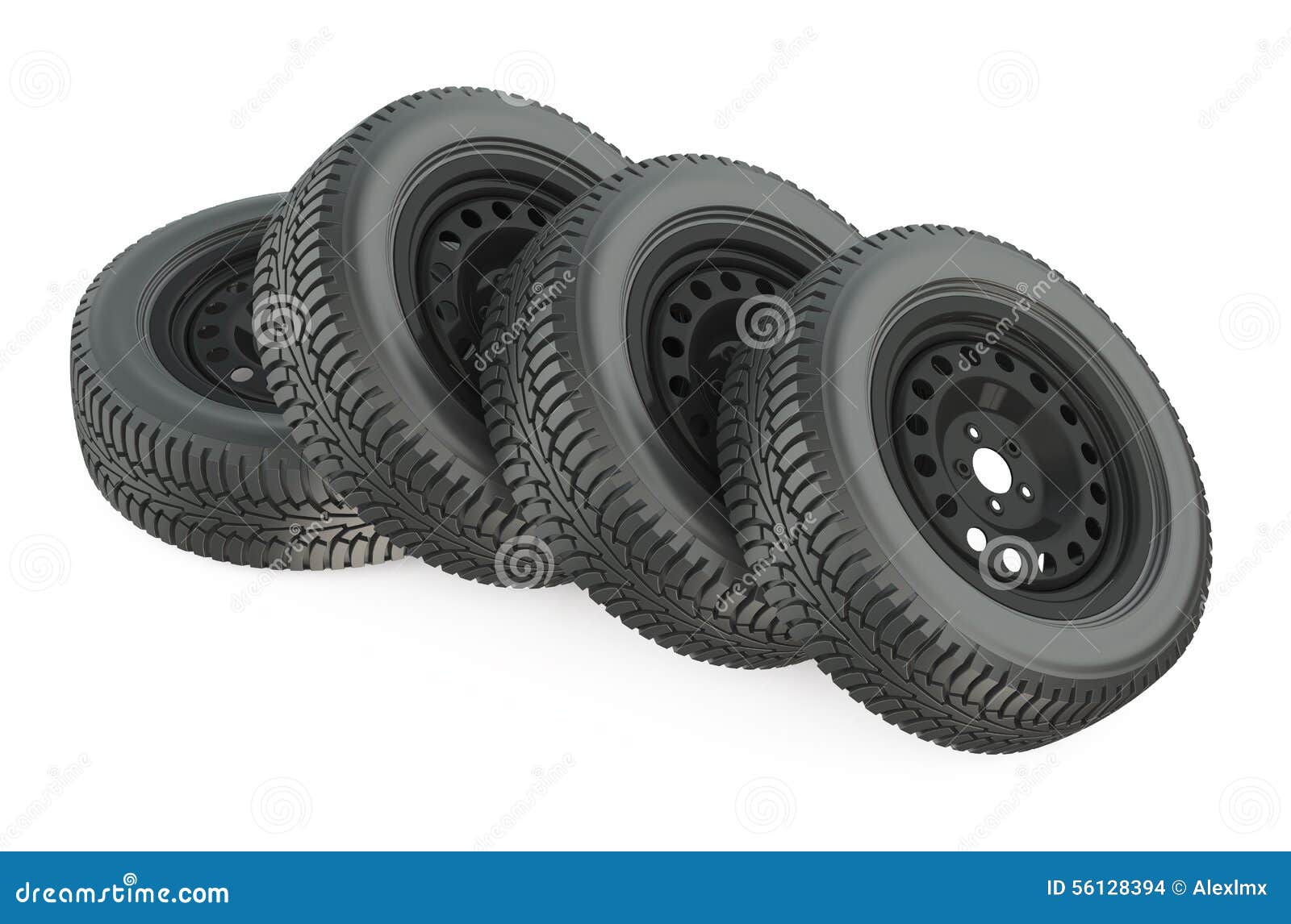 Group of automotive wheels stock illustration. Illustration of offroad