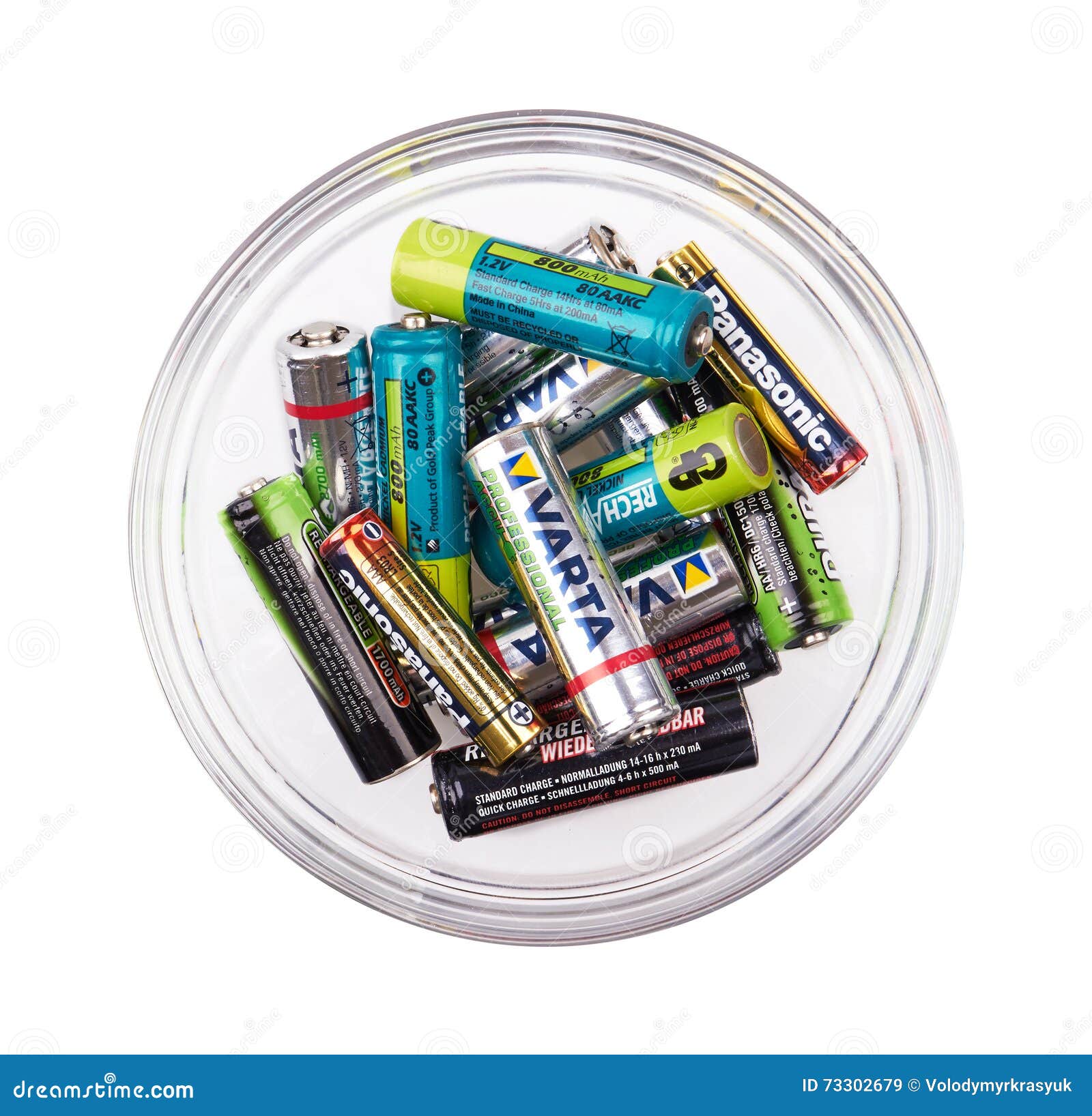 Group of batteries in cup editorial stock image. Image of nickel 73302679