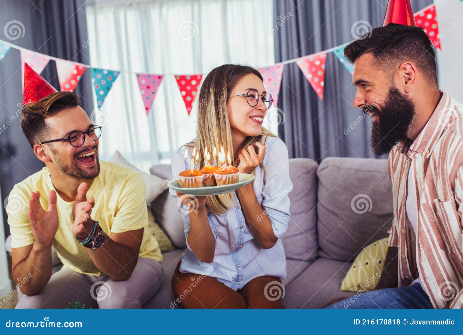 Group of Best Friends at Party. Stock Photo - Image of casual ...