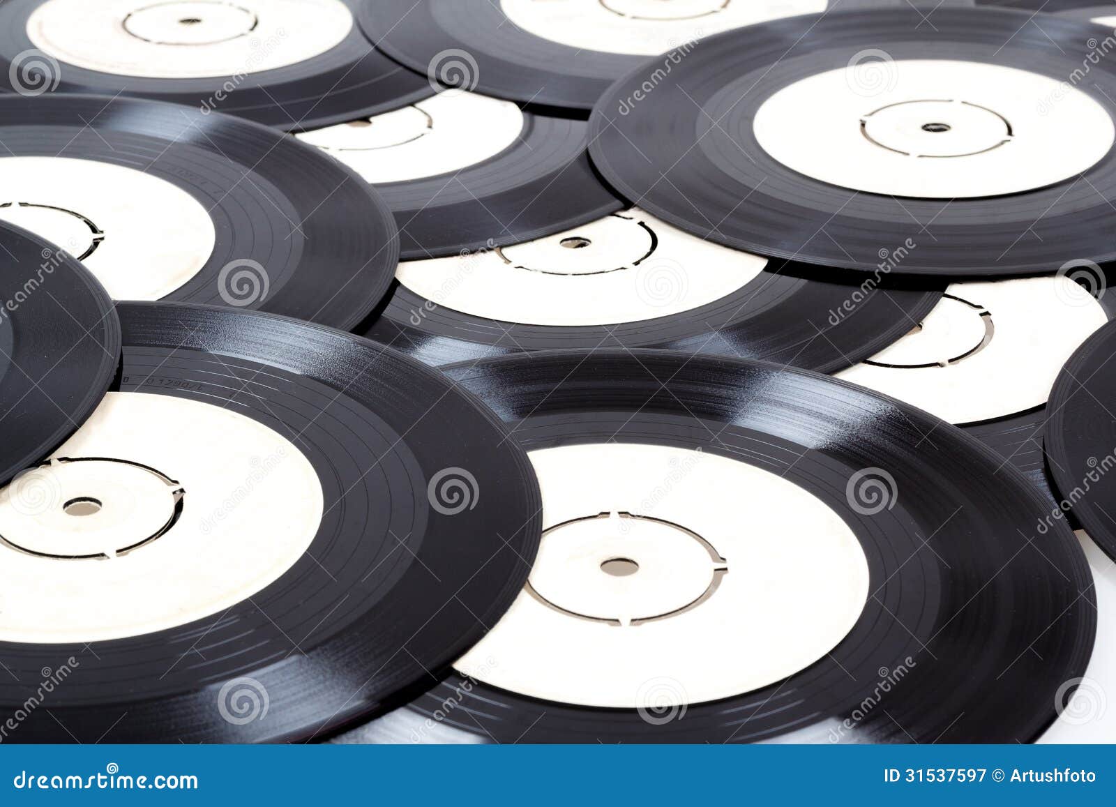 Group of Black Vinyl Records Stock Image Image of classic, disco