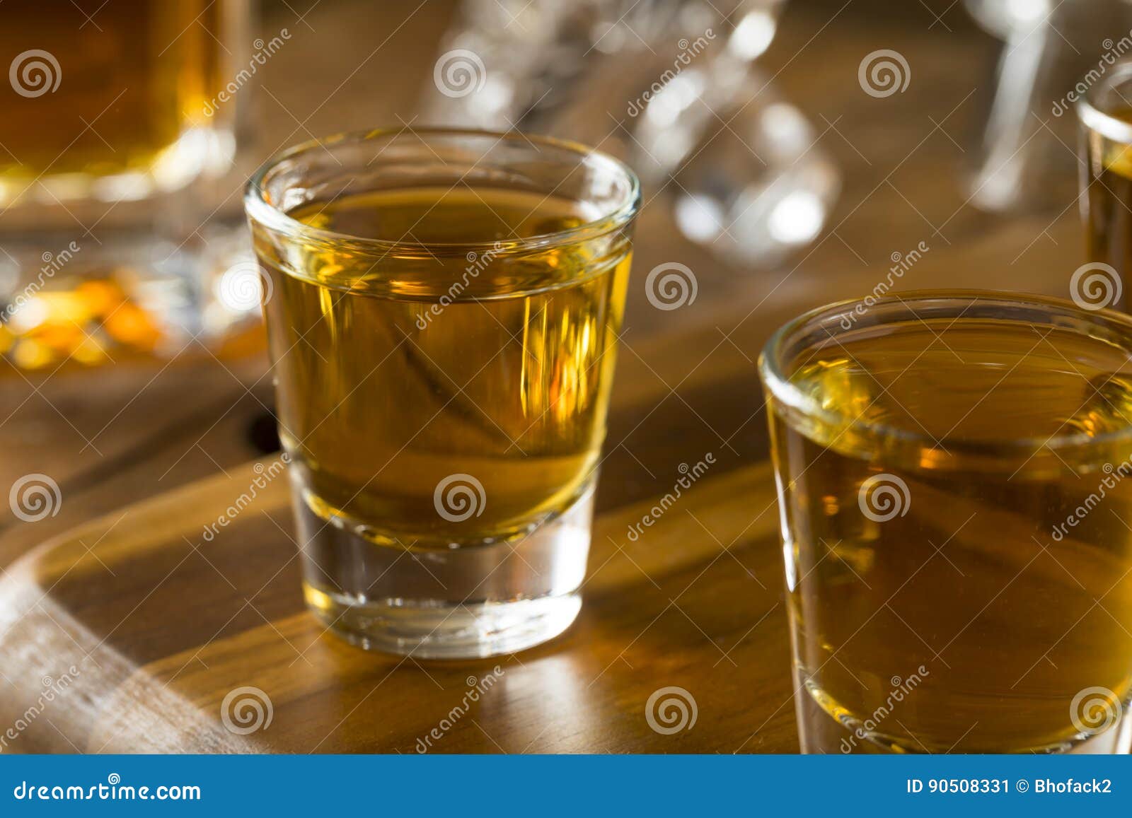 Group of Bourbon Whiskey Shots Stock Image Image of luxury, shot