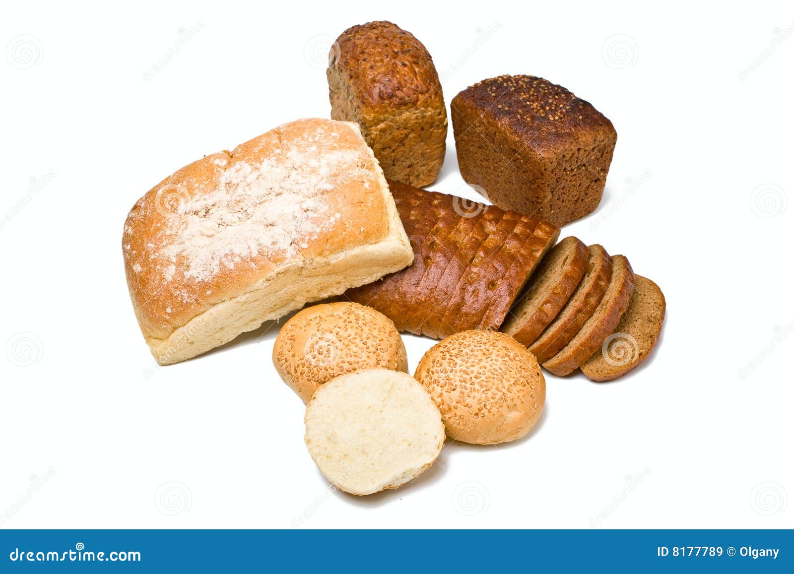 Group of bread stock image. Image of loaf, seed, pastry 8177789