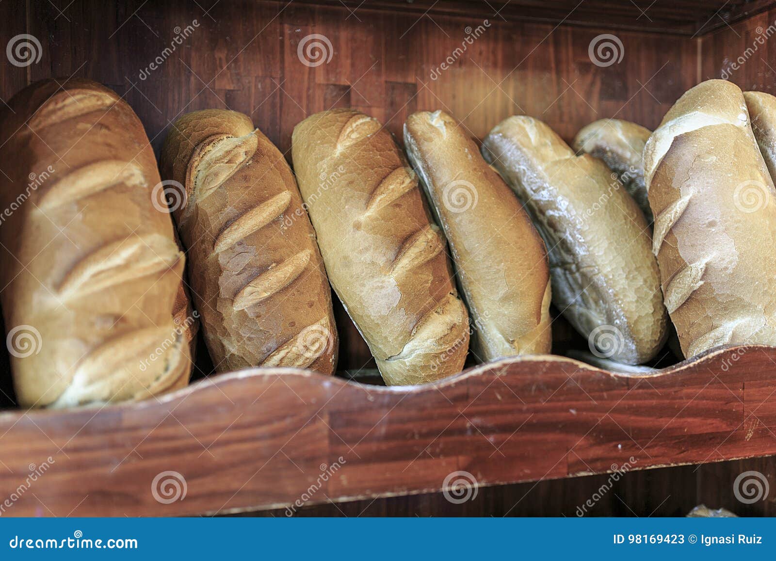 group of bread in a backery