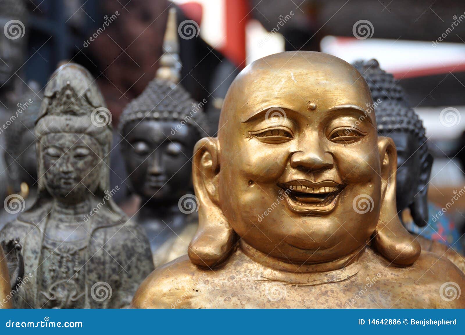 group of buddha statues