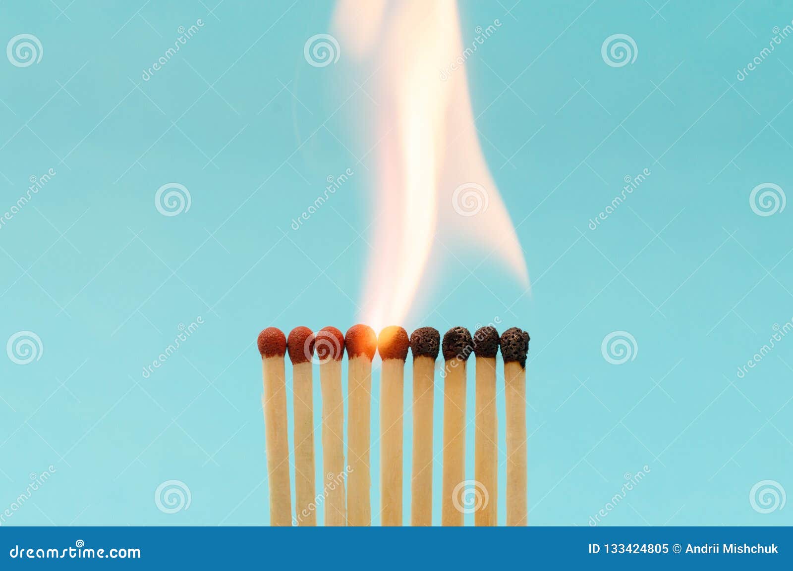 Group of burning matches stock image. Image of bright 133424805