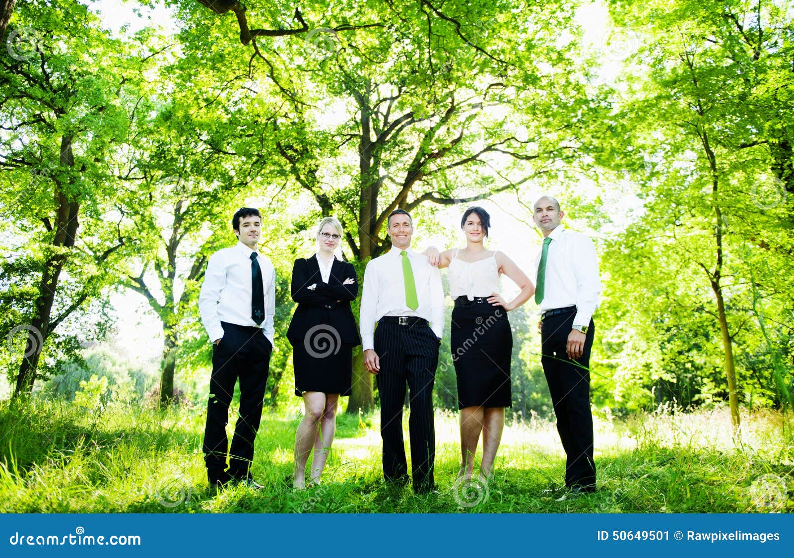 Group Of Business People Get Relaxing Outdoors Stock Photo Image 50649501