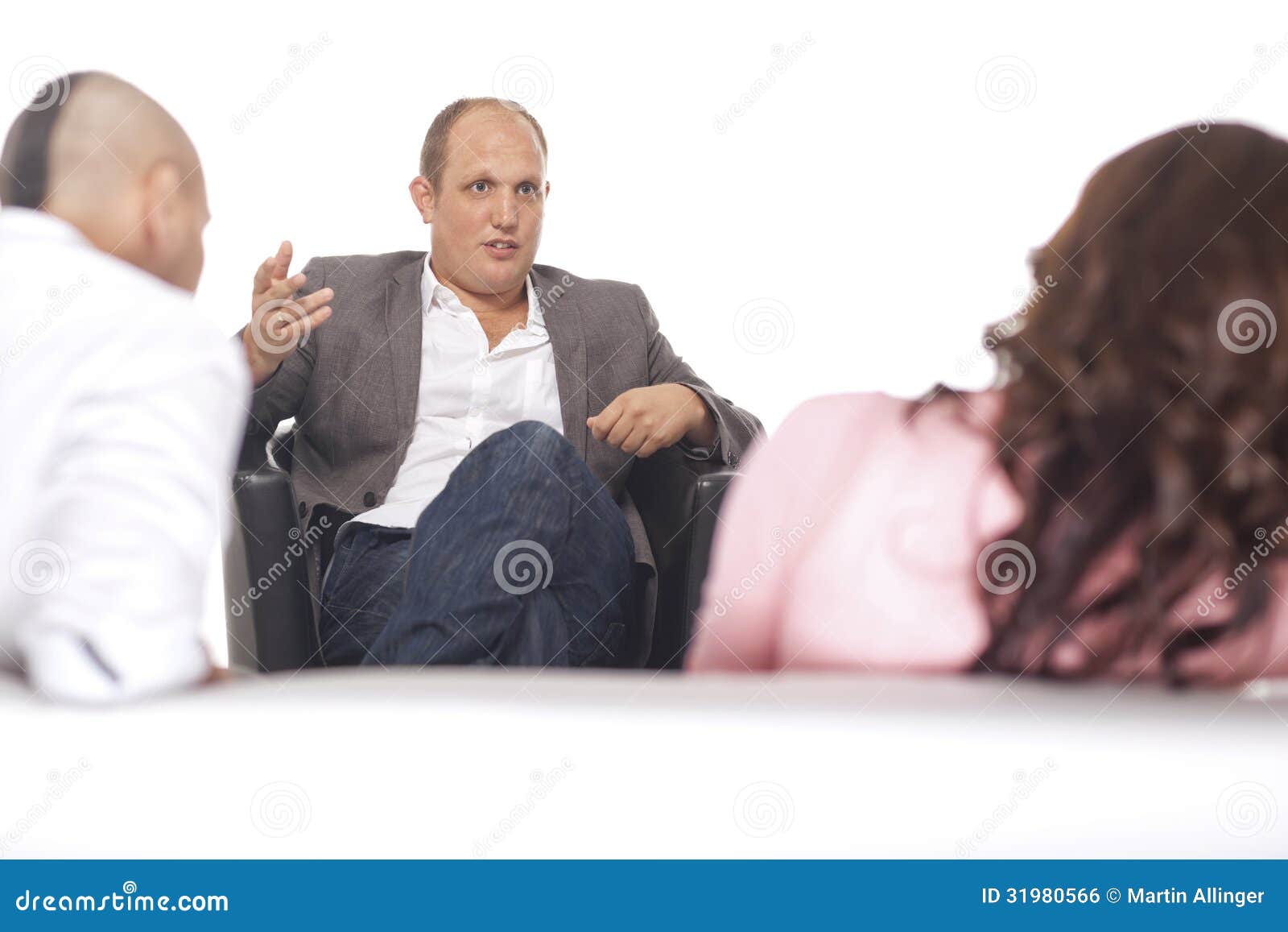 Group of Businesspeople Discussing Stock Photo Image of female