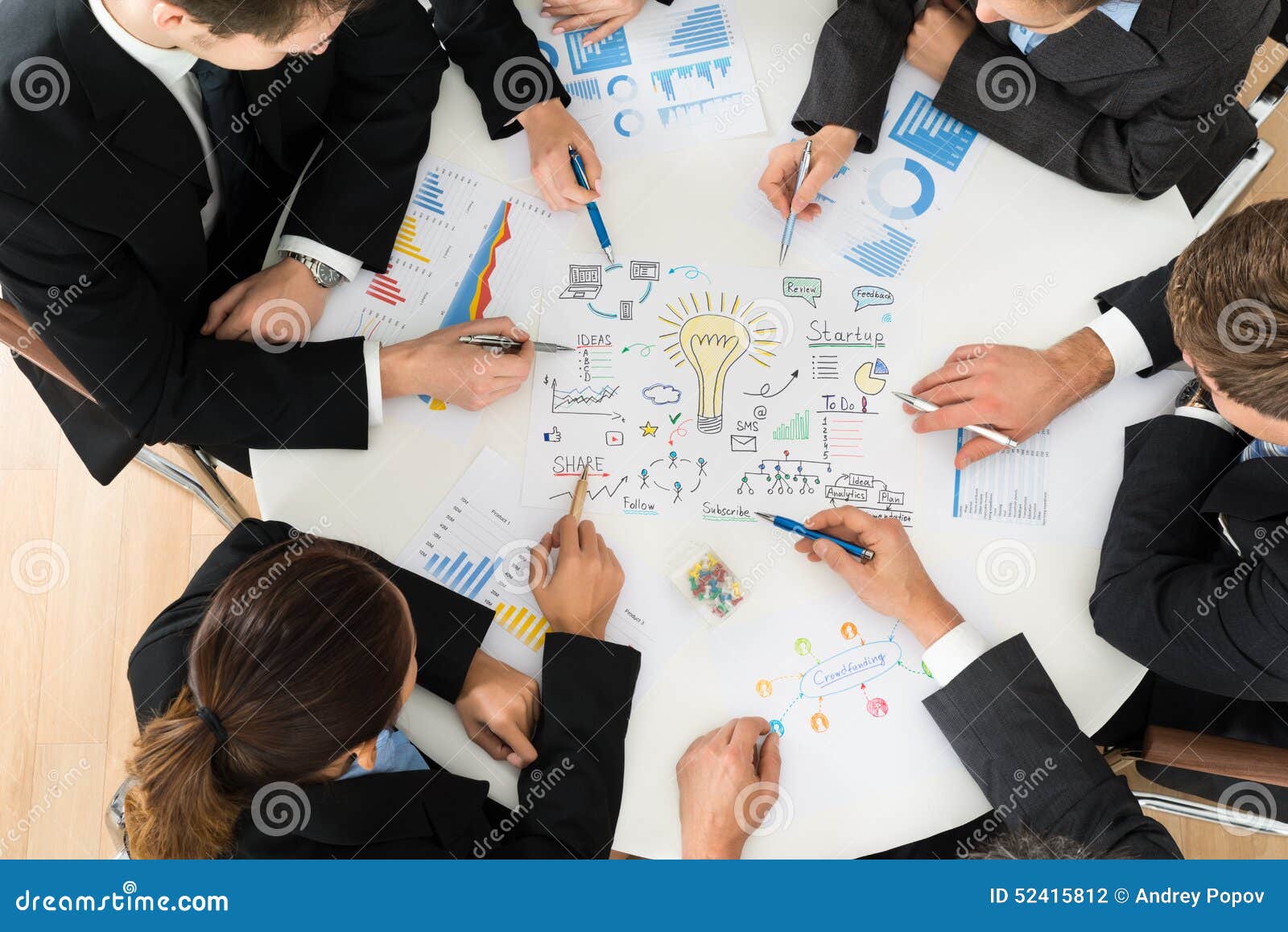 group of businesspeople planning for startup