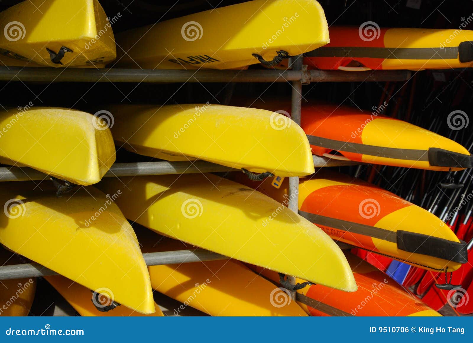 Group of canoes stock photo. Image of store, sports, canoes 9510706