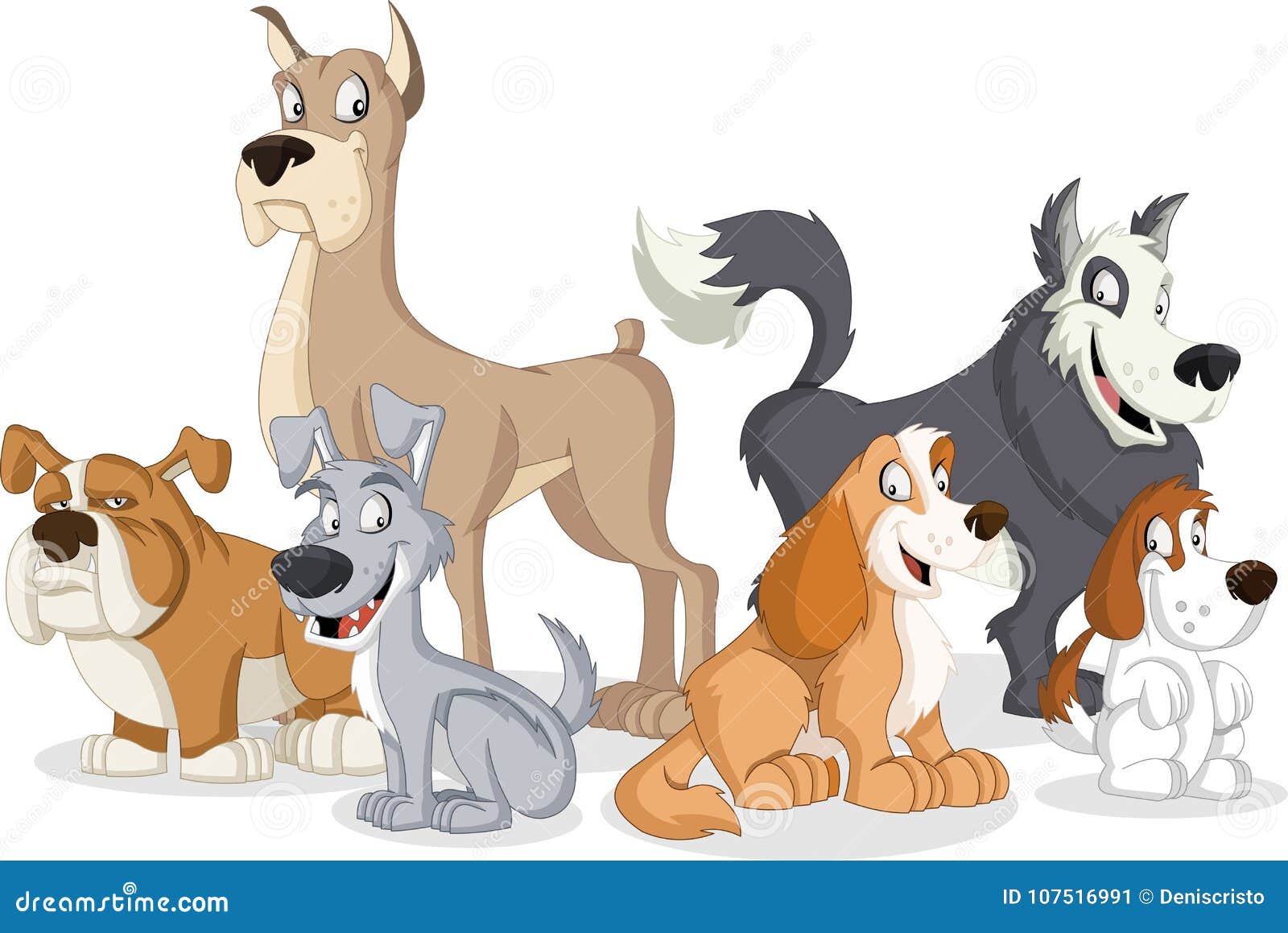 Group Of Cartoon Dogs Stock Vector Illustration Of Mascot Group Of Cartoon Dogs Stock Vector Illustration Of Mascot