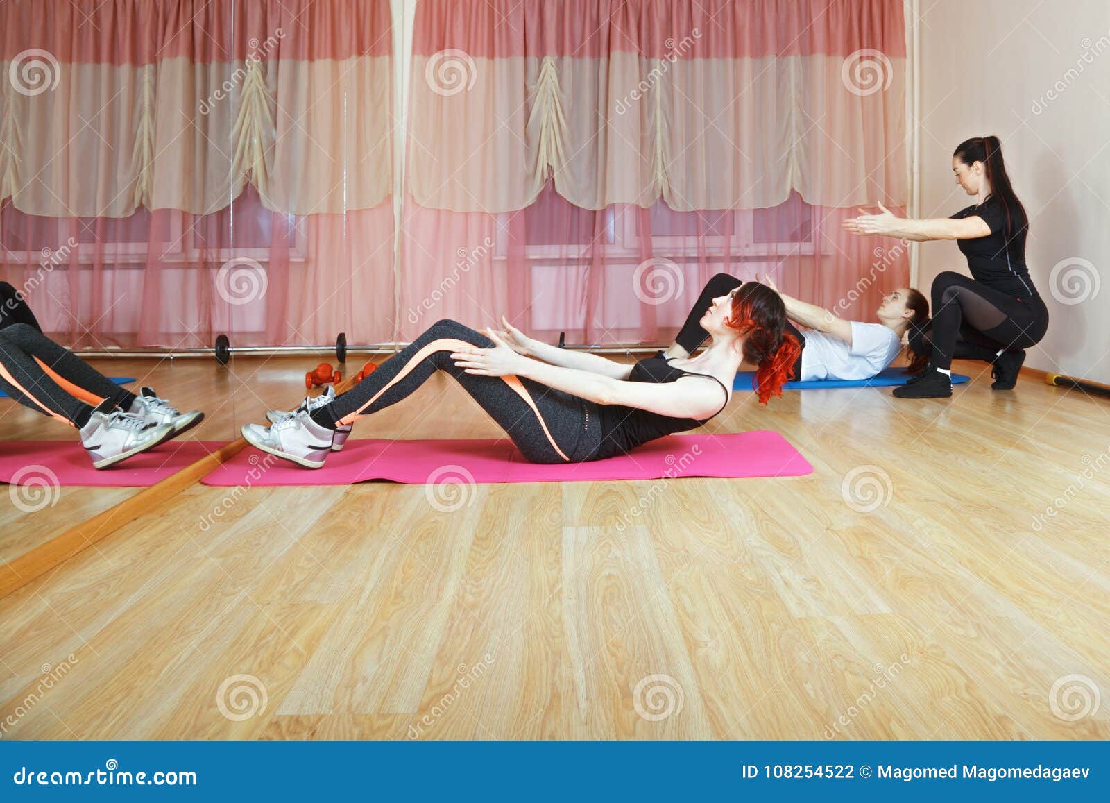 Group abs training stock photo. Image of care, athlete 108254522
