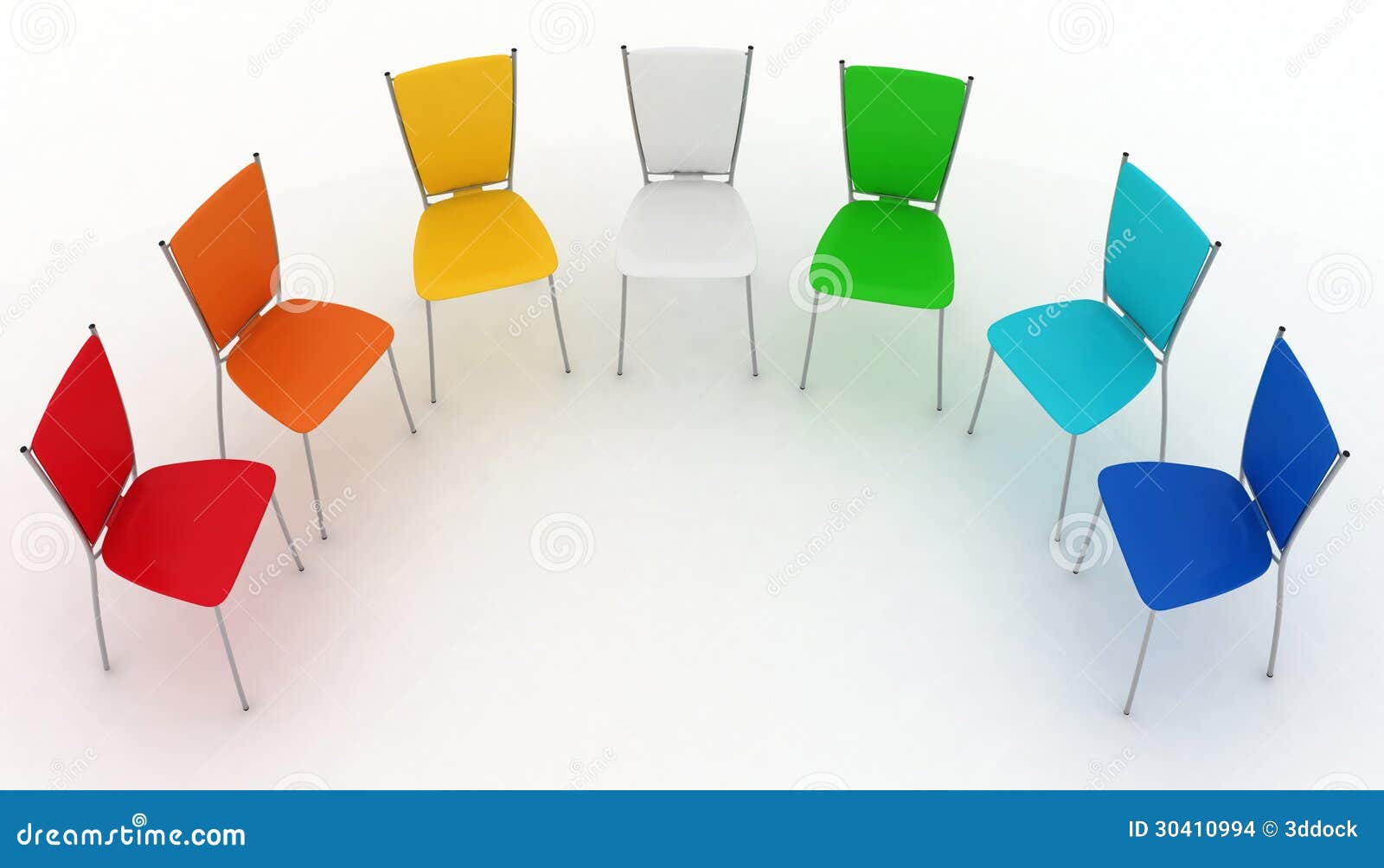 Group of Chairs Costs a Half-round Stock Illustration - Illustration of ...