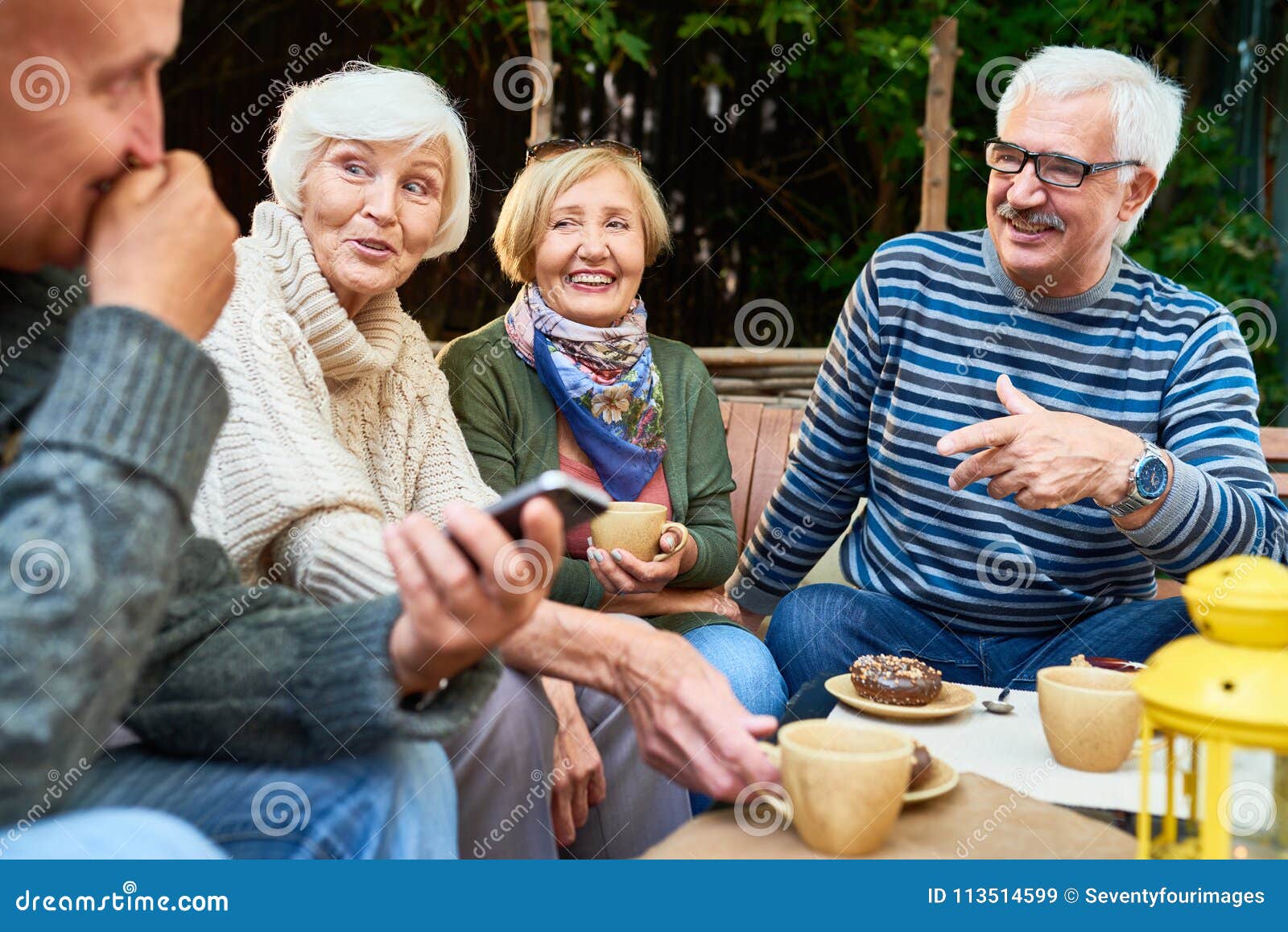 senior friends enjoying time outdoors