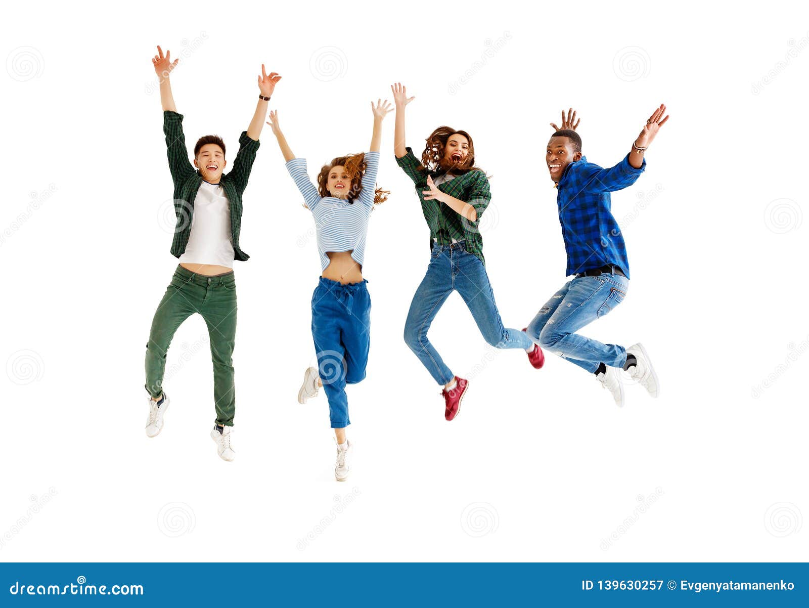 Group of Cheerful Young People Men and Women Isolated on White Background  Stock Image - Image of cheerful, adult: 139630257