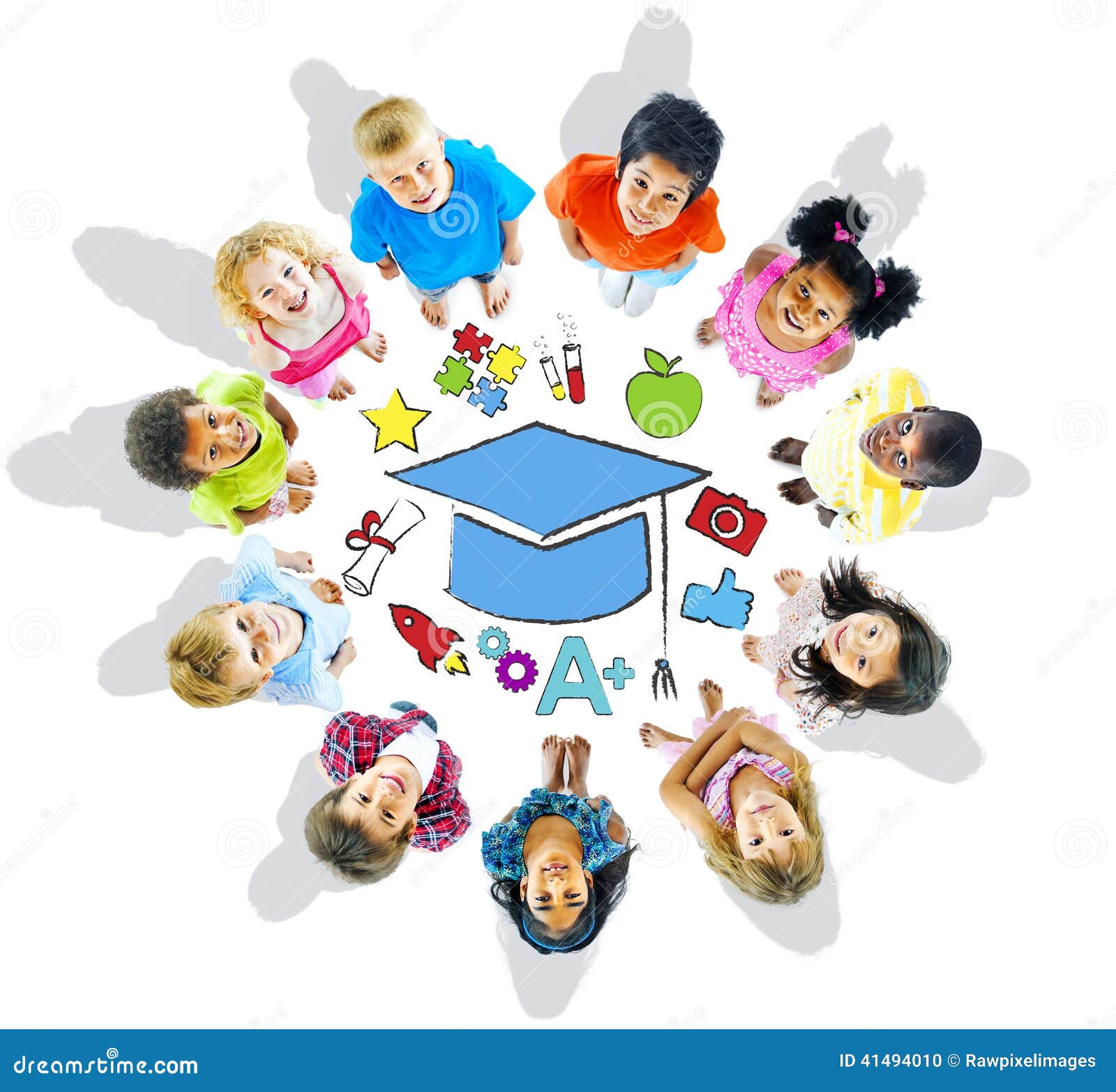 Group of Children Circle and Education Concept Stock Photo Image of