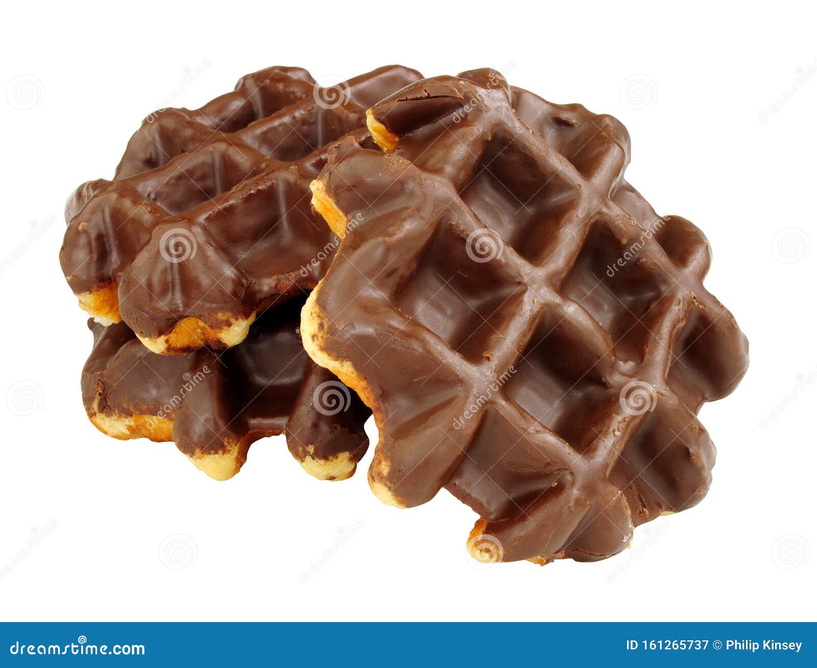 Group Of Chocolate Covered Waffles Stock Image - Image of covered ...
