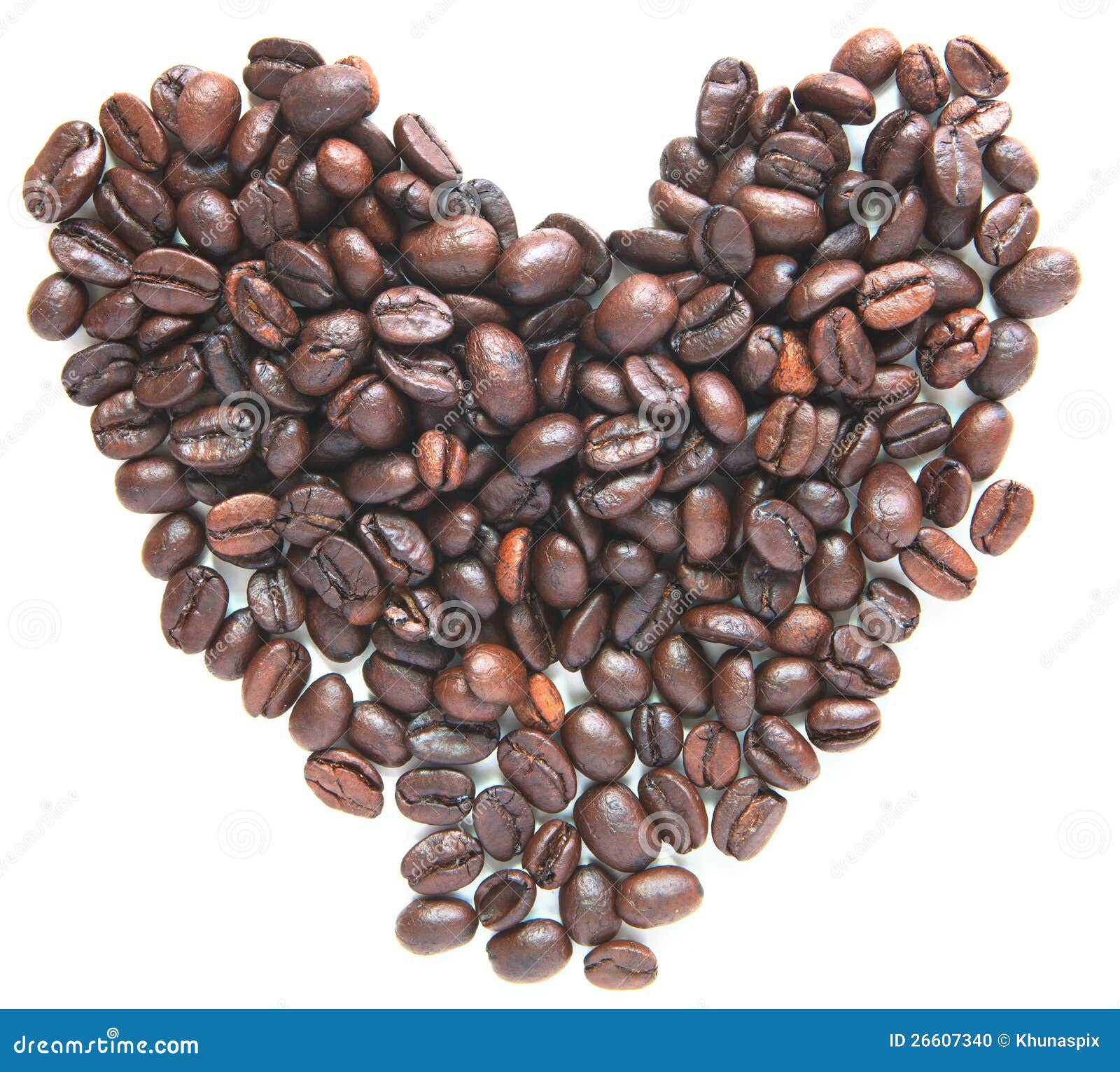 Group of Coffee Bean Seed Like a Heart Form Stock Photo Image of
