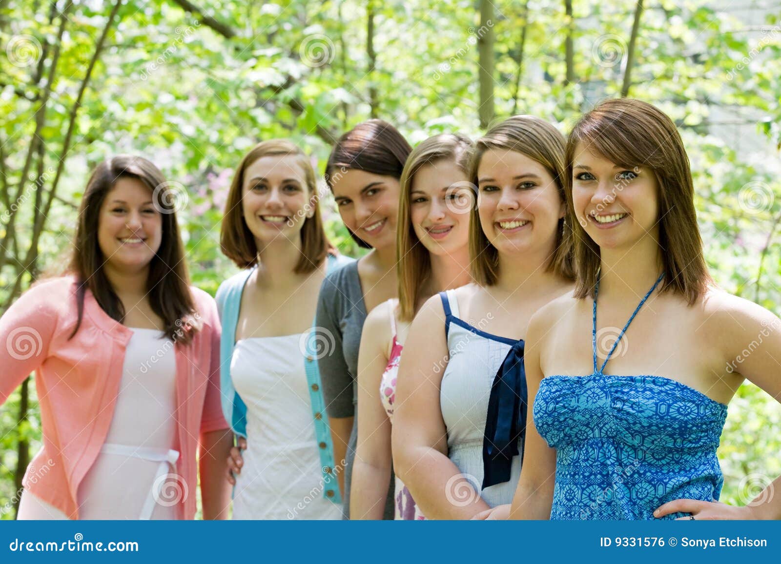 group of college girls