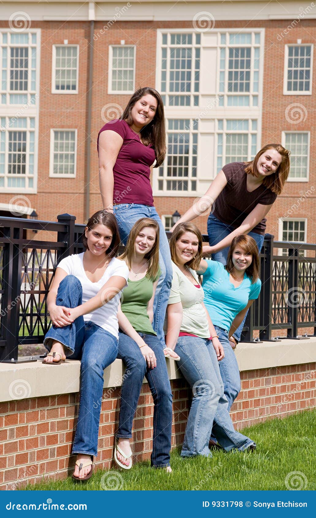 group of college girls