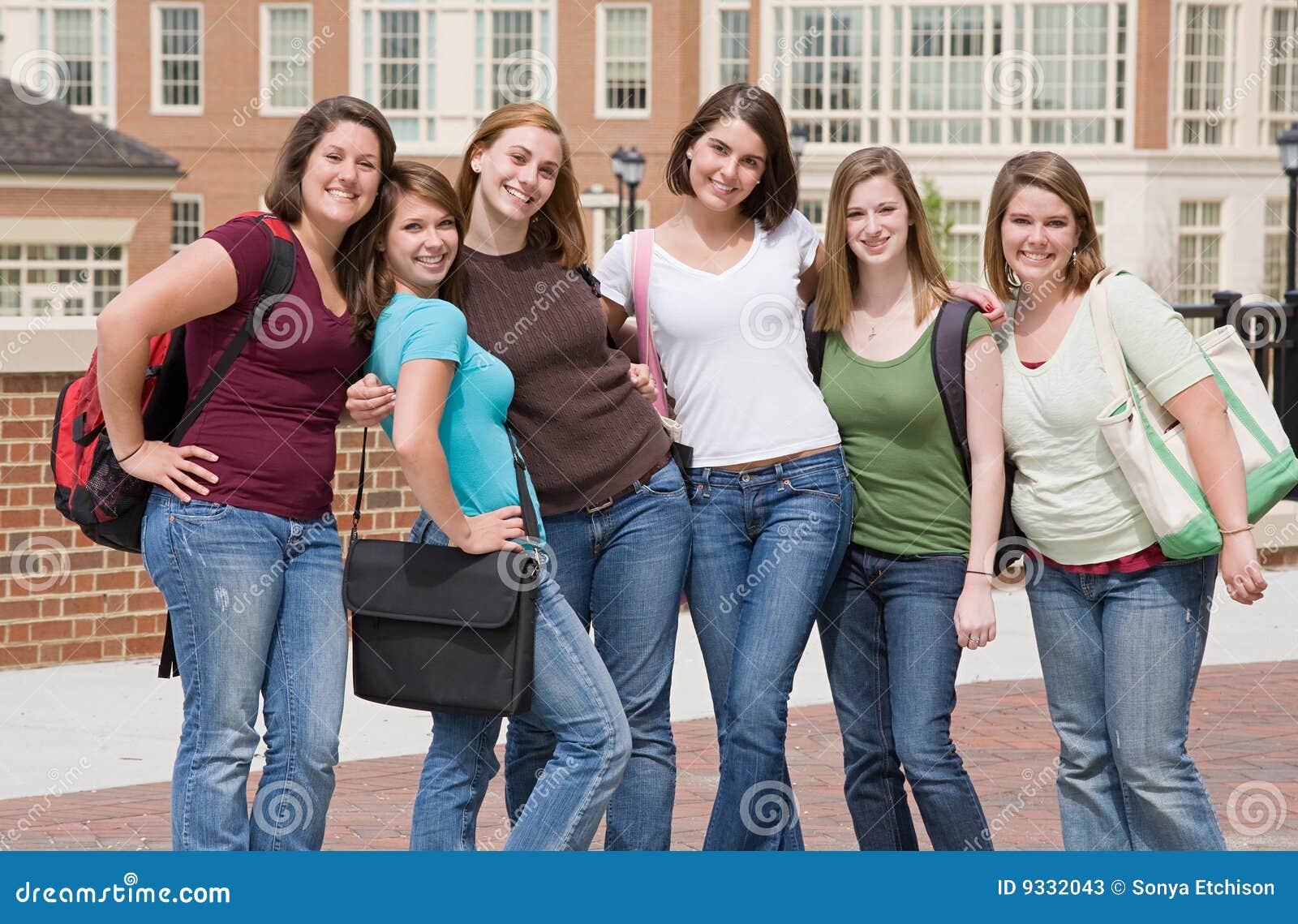 group of college girls