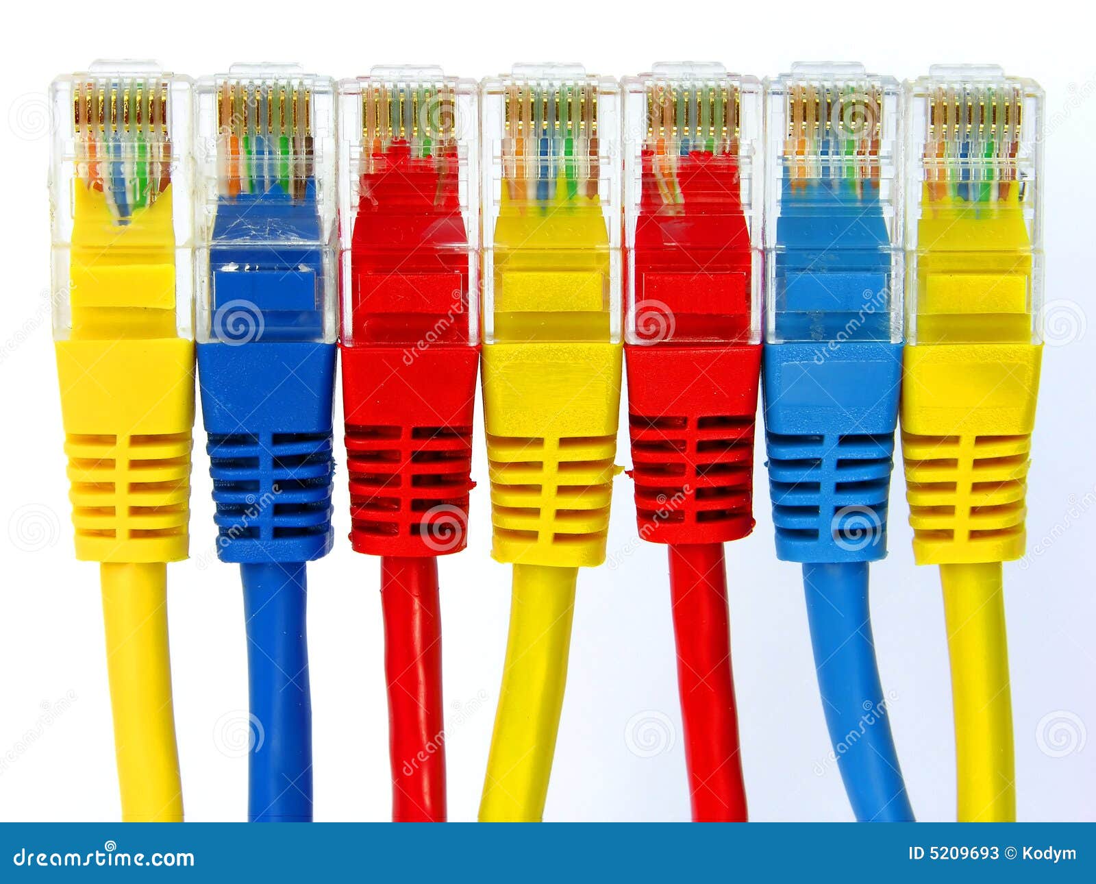group of color connectors rj45