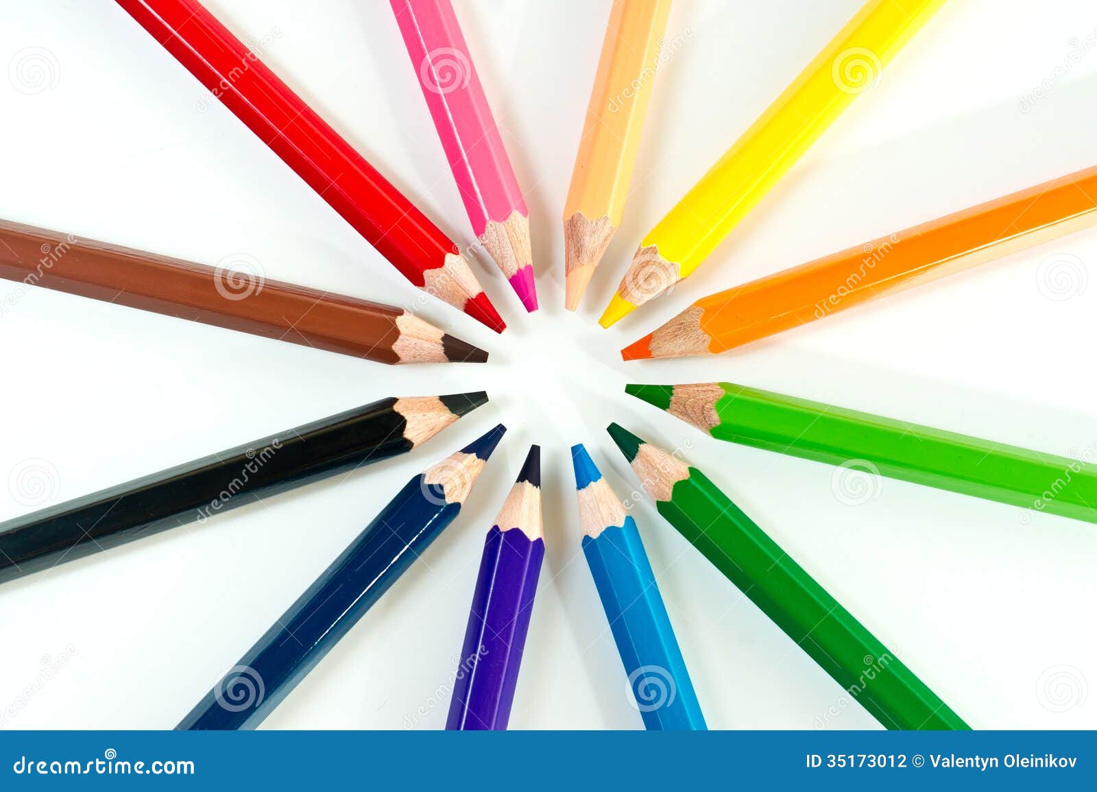 group of colored pencils
