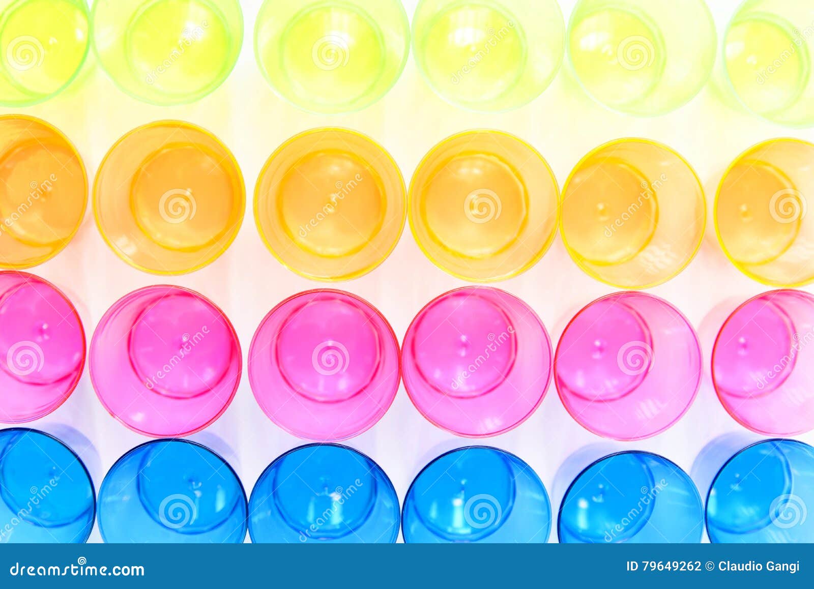 Group of Colored Plastic Glasses Stock Photo Image of orange, group