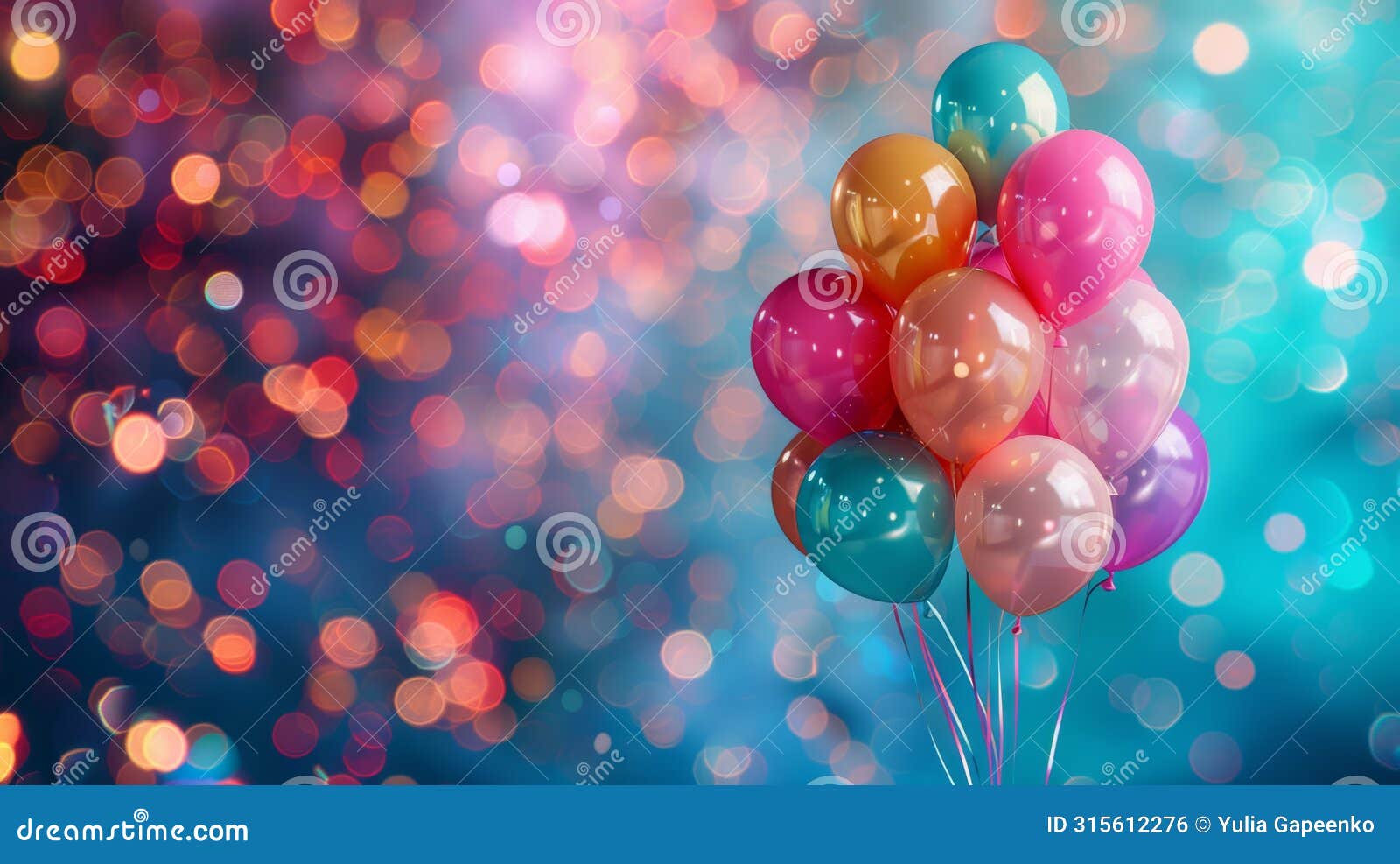 group of colorful balloons floating in the air