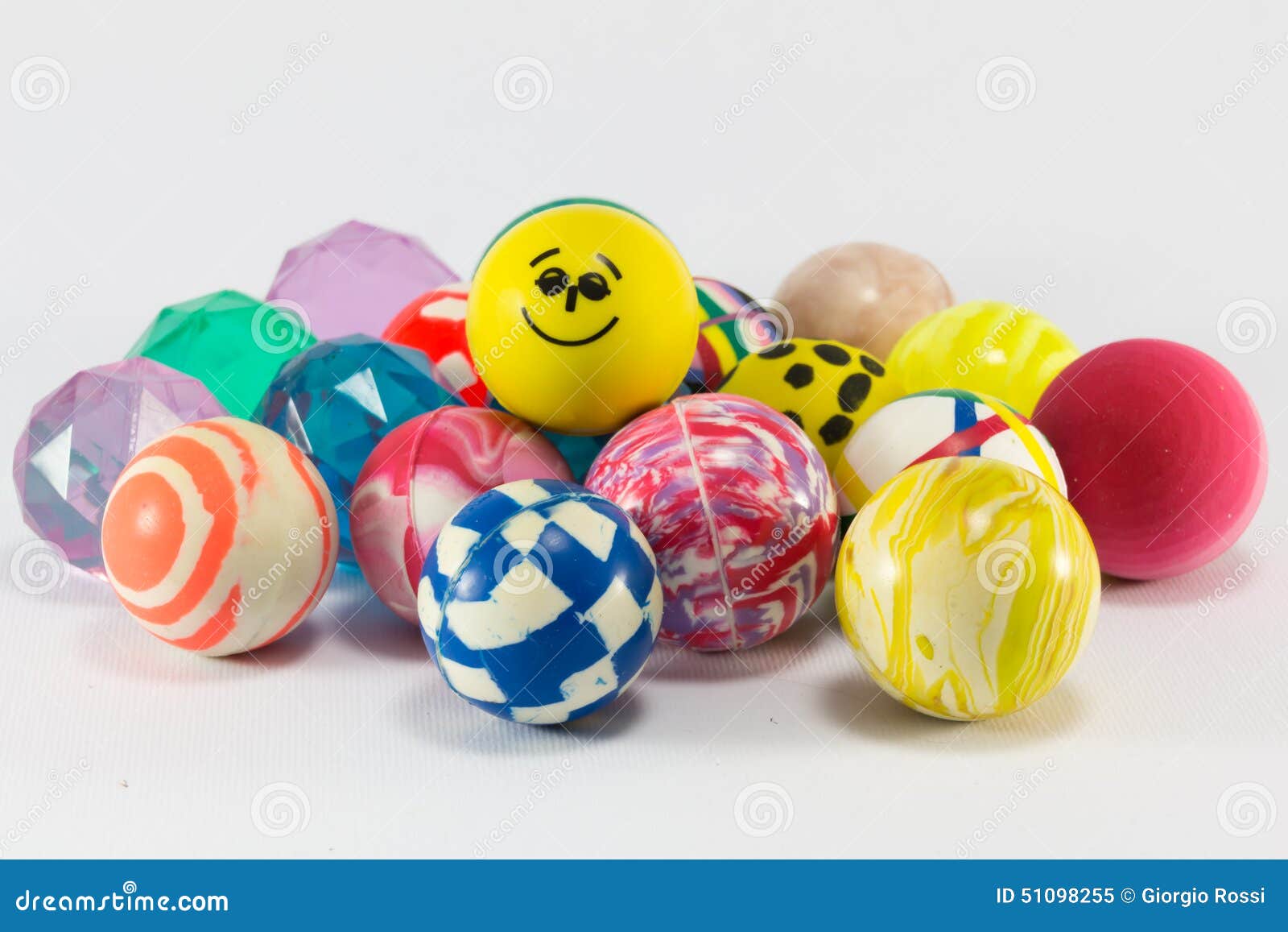 white bouncy balls