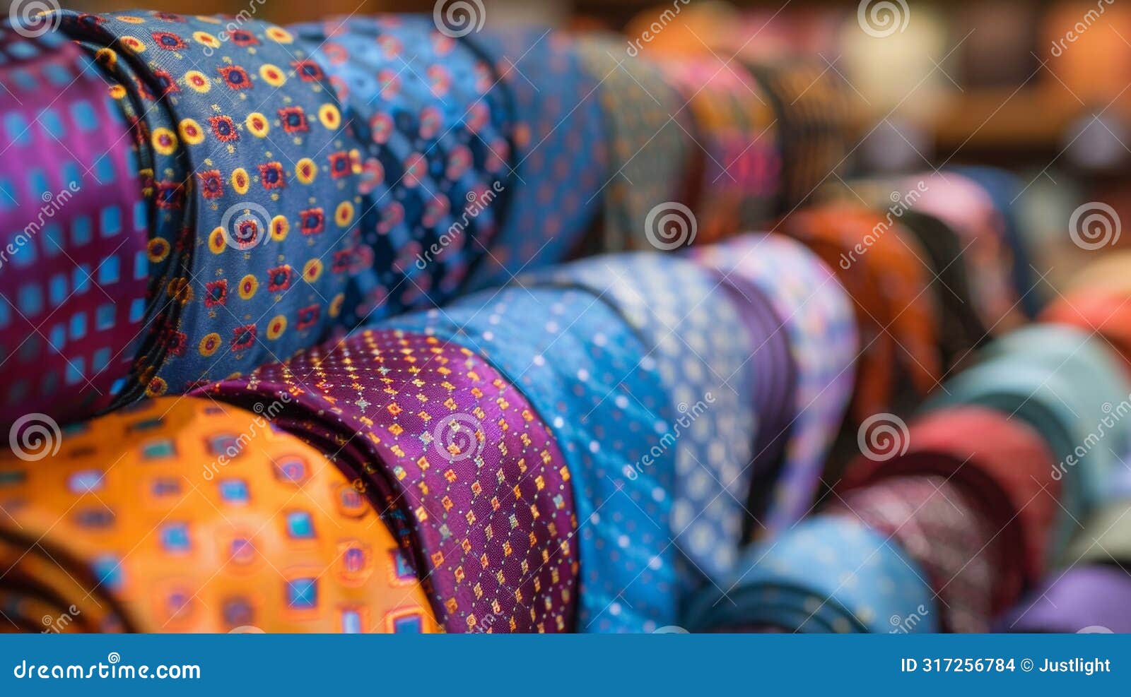 a group of colorful ties displayed in a store ready to be bought as fathers day presents