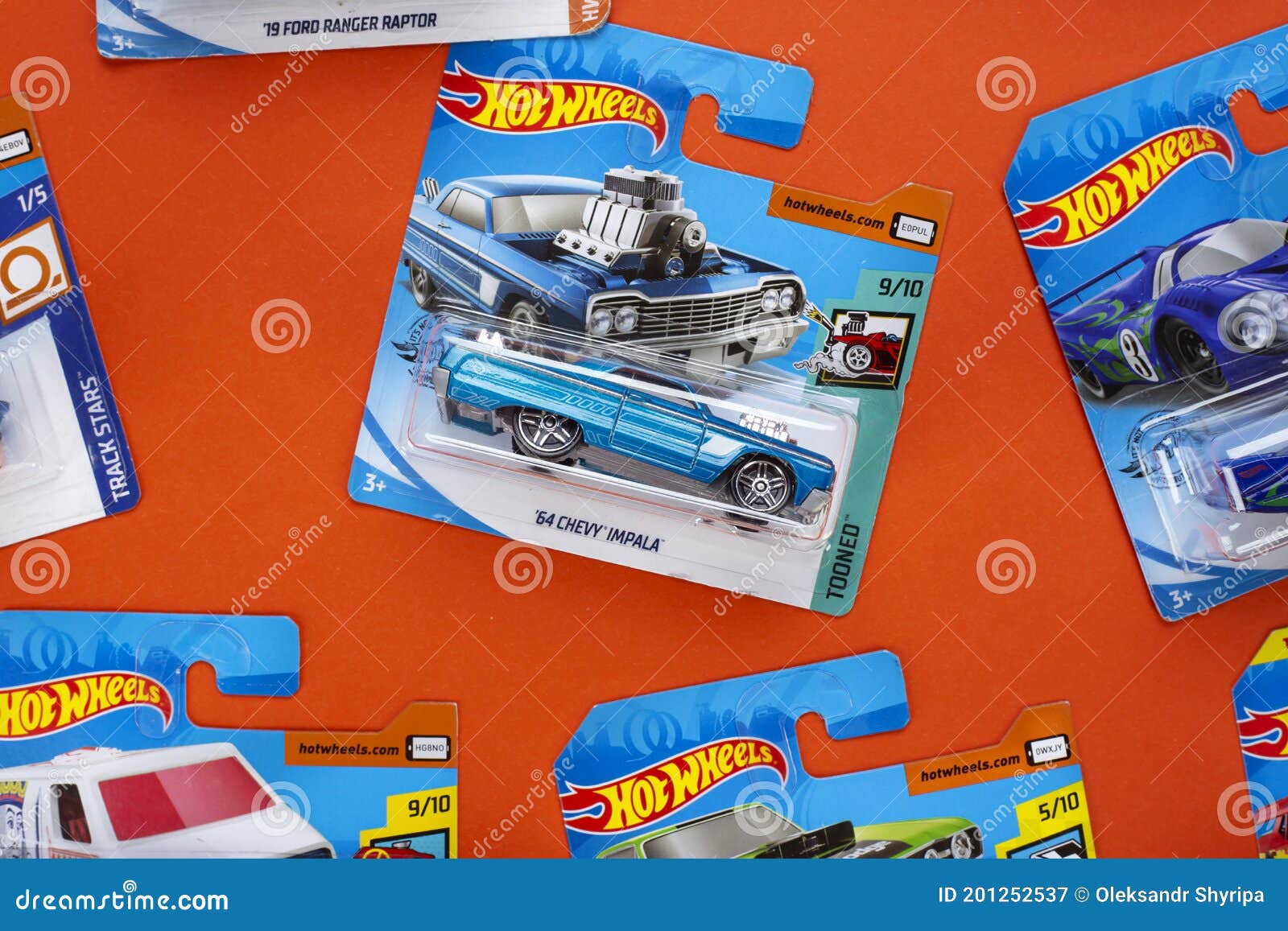 The Group of Colorful Toy Car Collection on Orange Background. Hot Wheels  Editorial Photography - Image of city, hobby: 201252537
